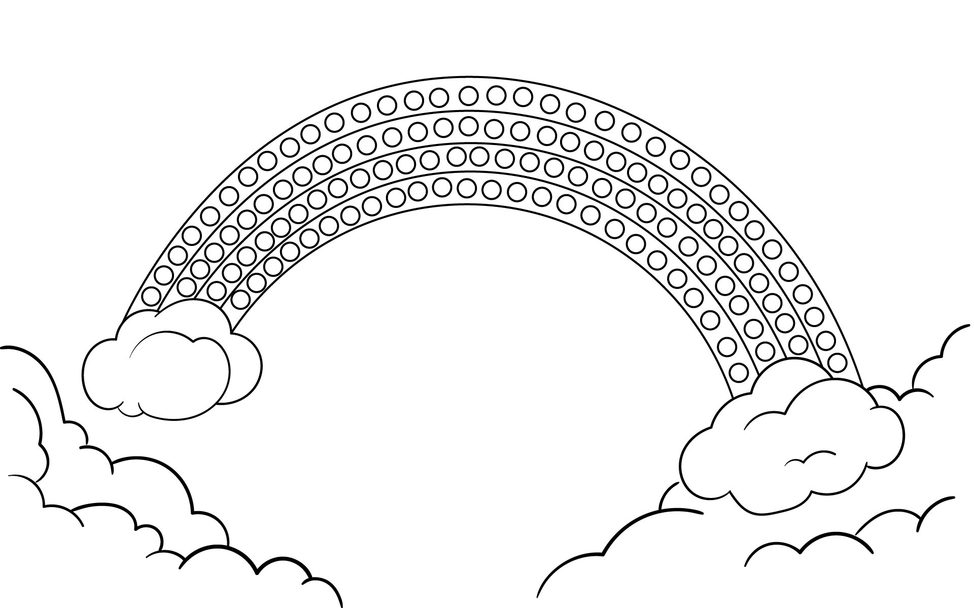 Dot Rainbow Coloring Pages - 10 Free PDF Printables | Printablee