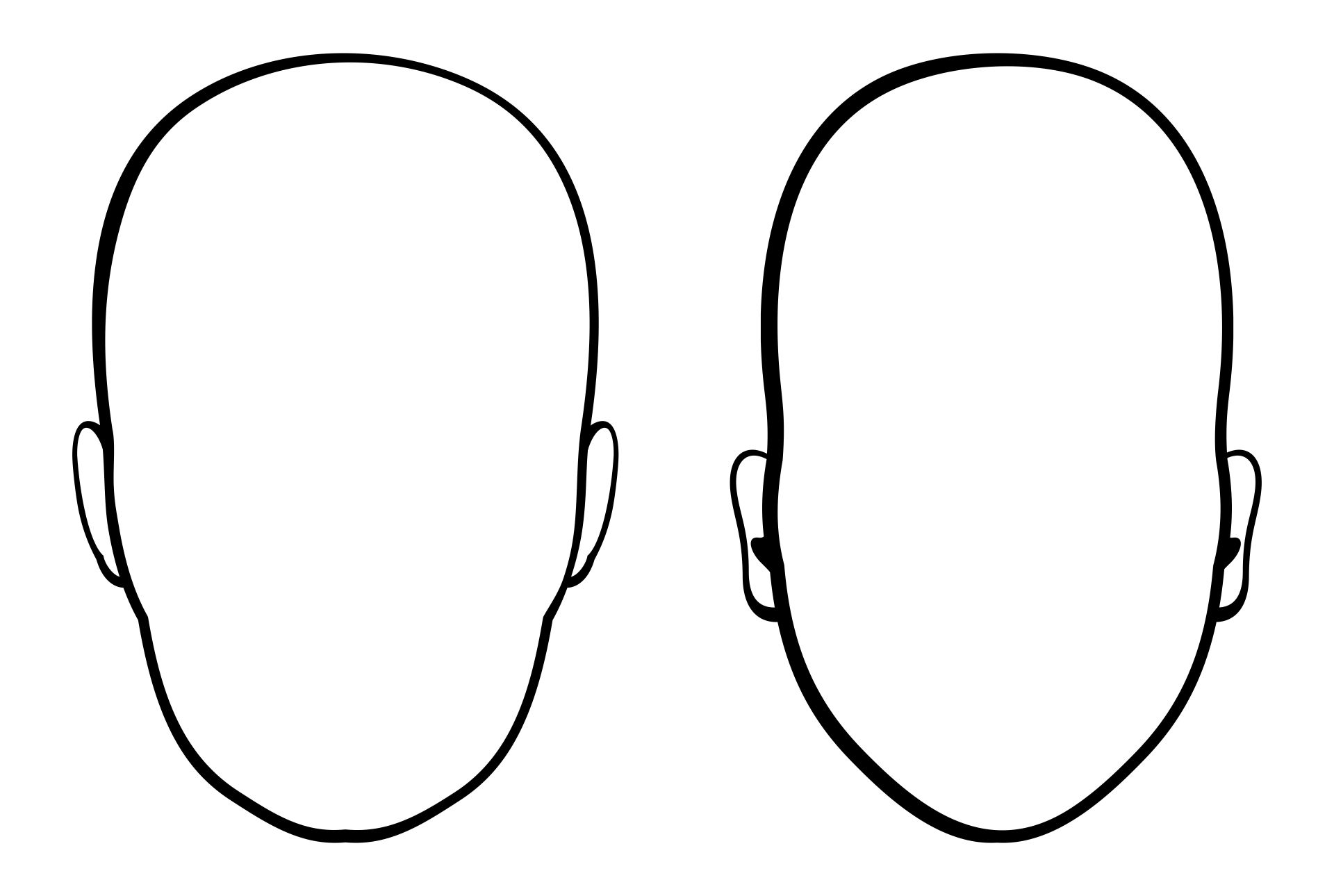 Blank Face Printable Mask Template