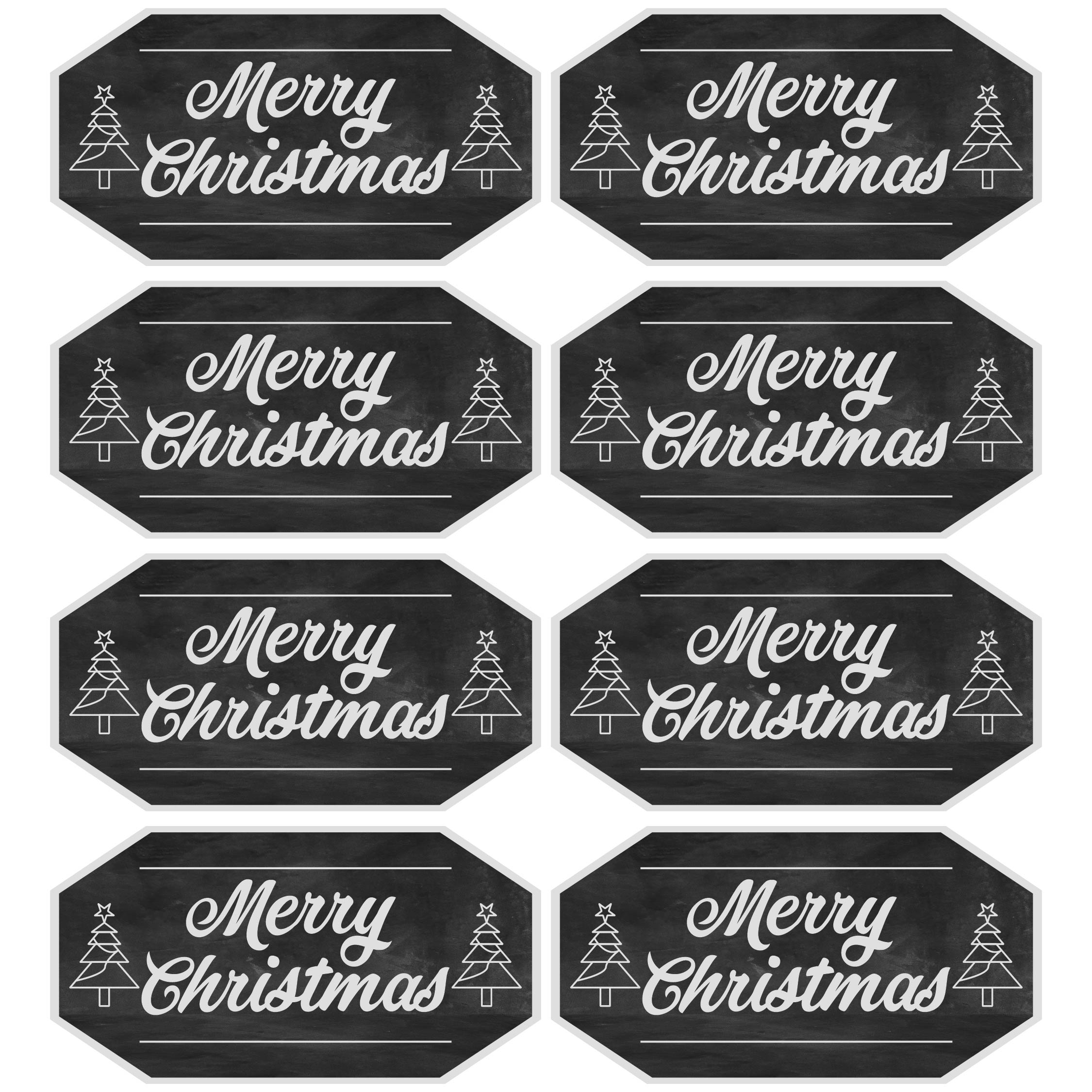 Chalkboard Christmas Printables Gift Tags