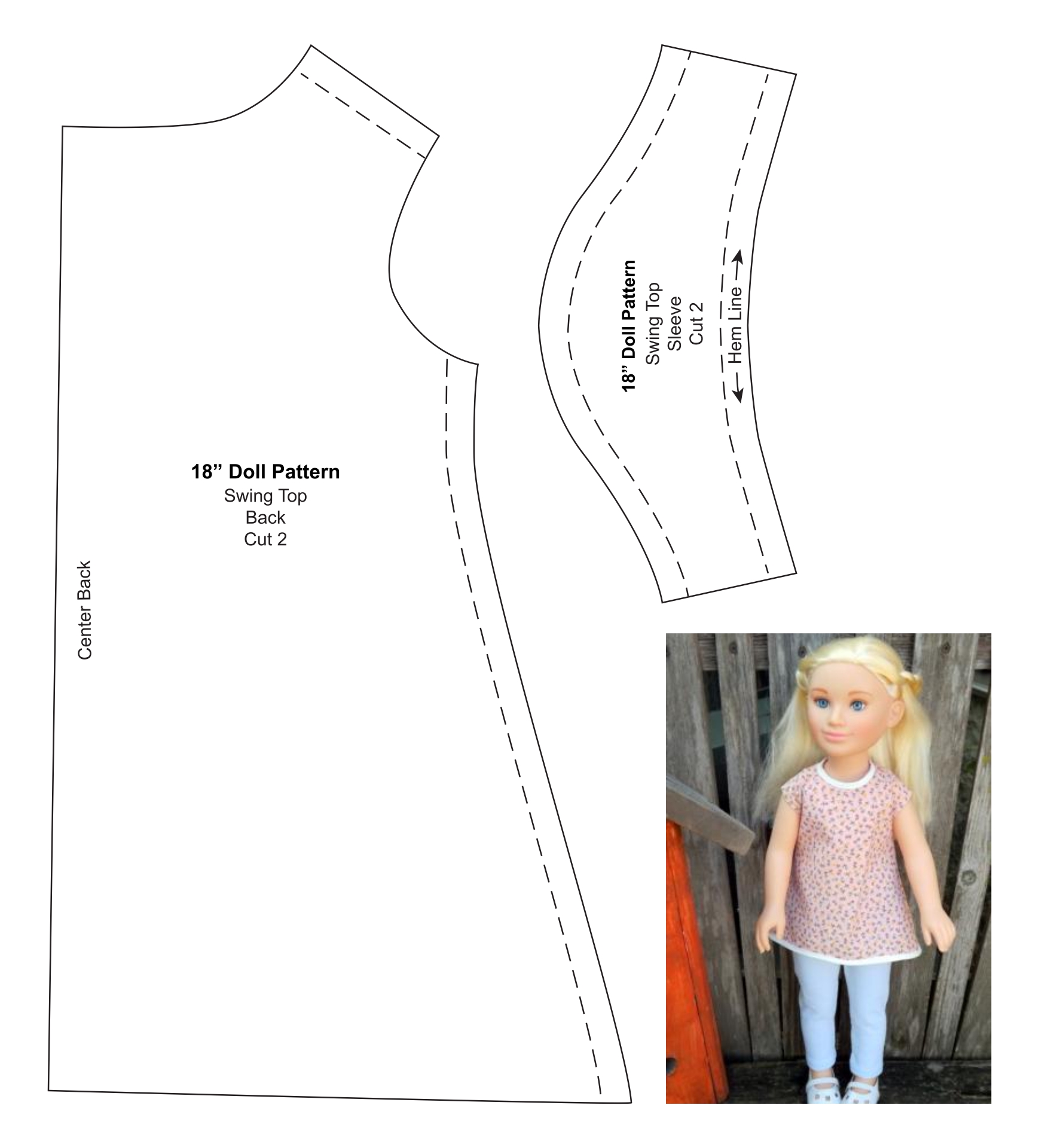 10 Best Printable Doll Clothes Patterns Printablee