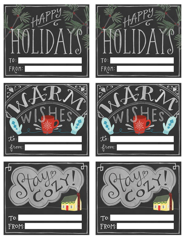 Christmas Printable Chalkboard Gift Tags