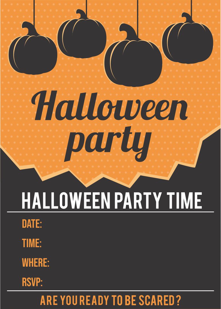 Printable Halloween Invitation Flyers