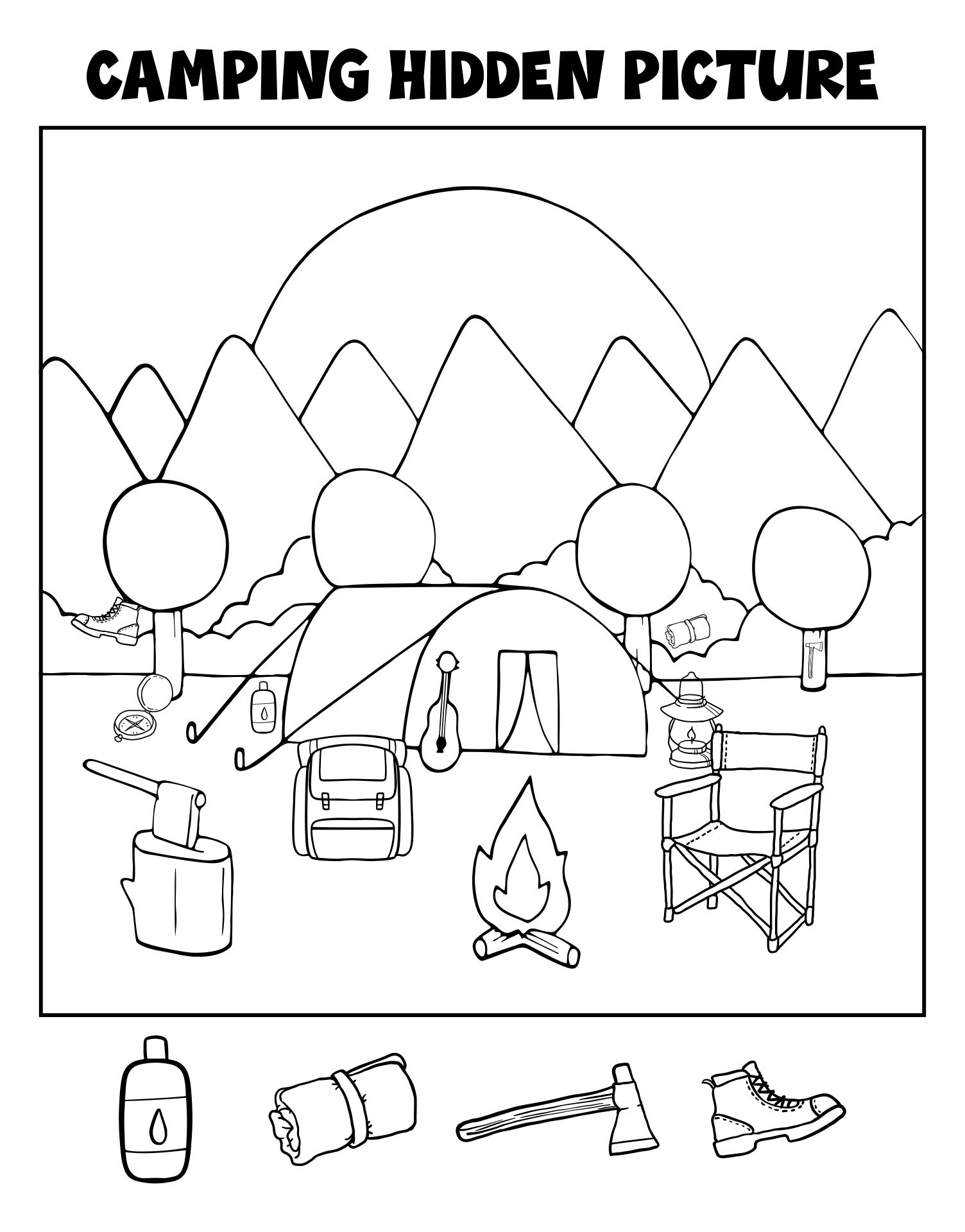Printable Hidden Picture Coloring Pages