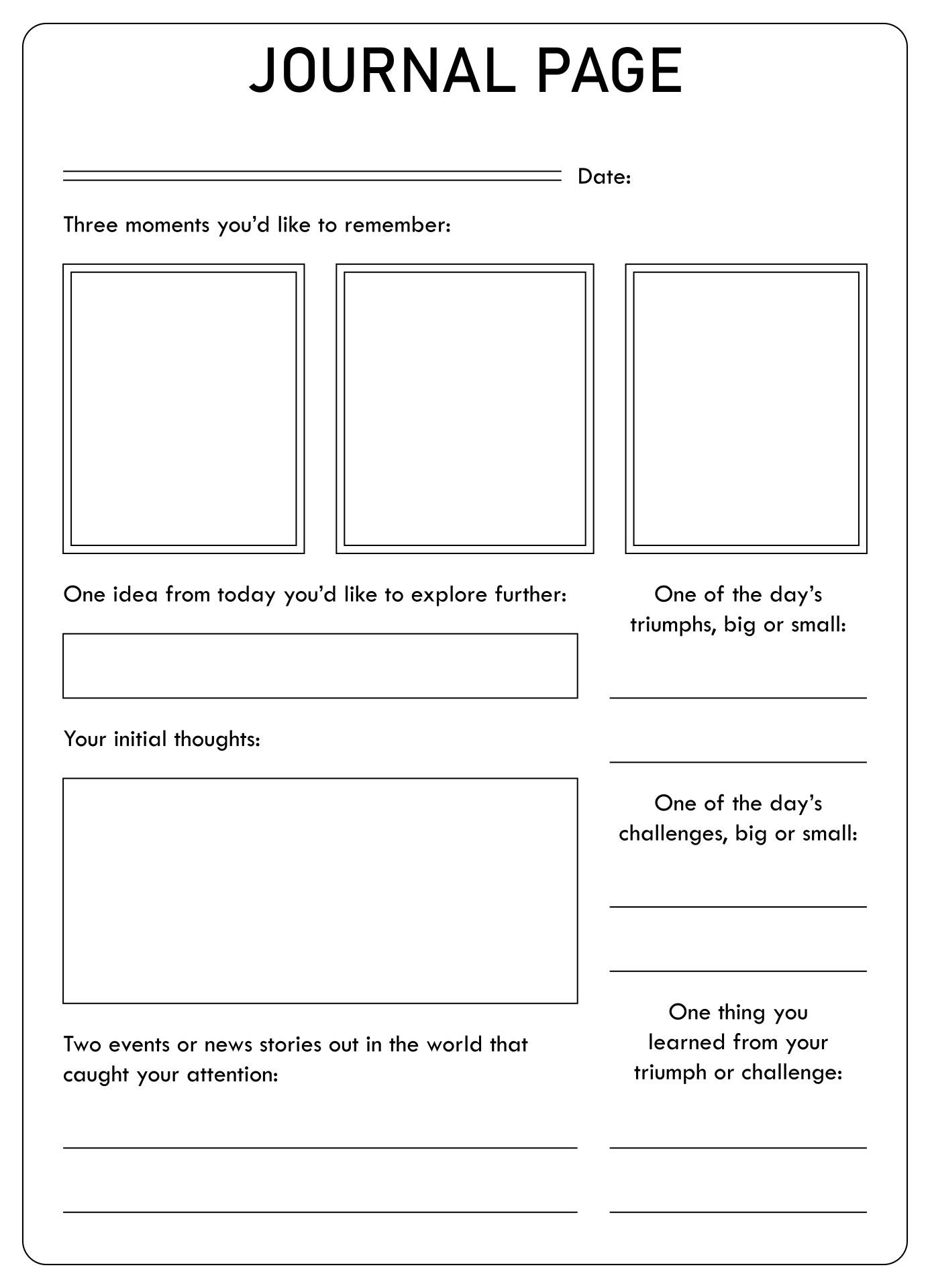 Journaling Printables