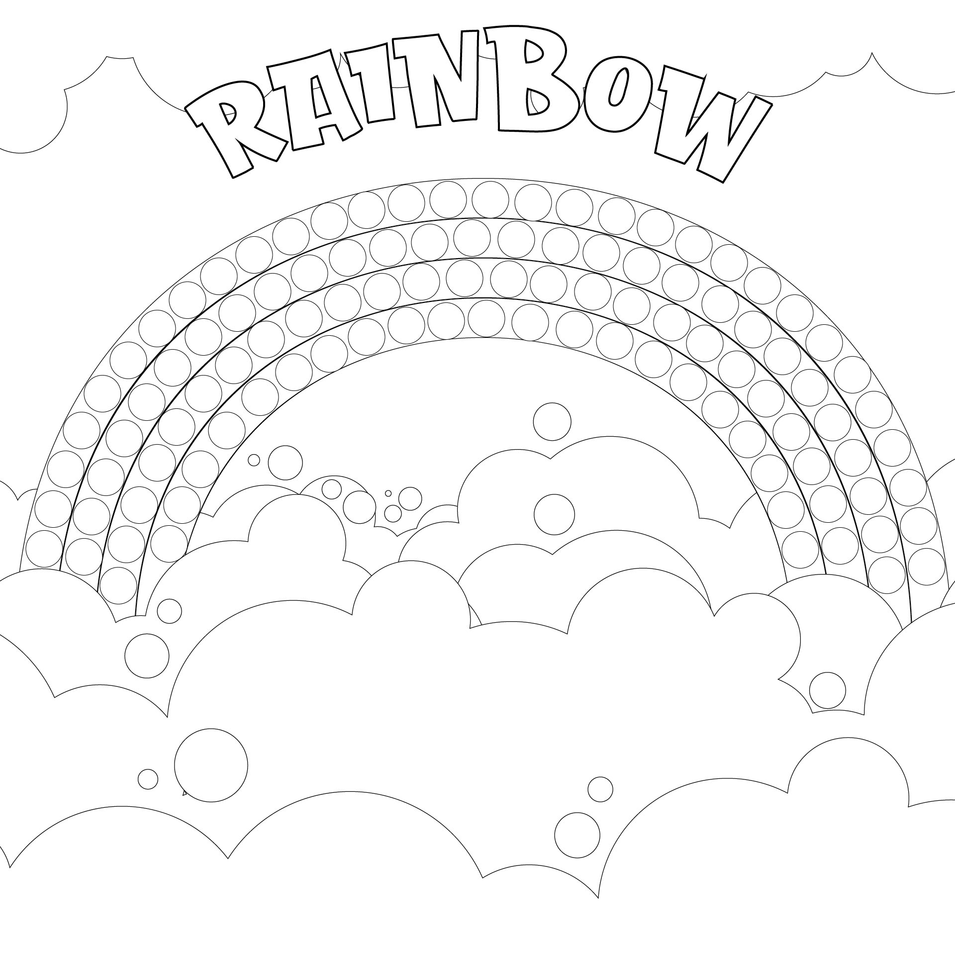 10 Best Dot Rainbow Printable Coloring Pages
