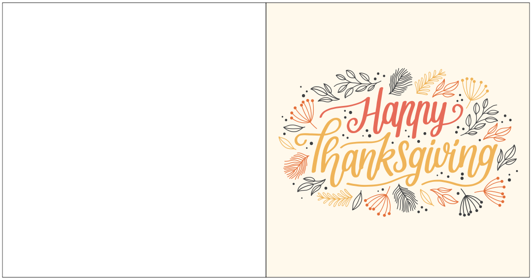 Printable Thanksgiving Card