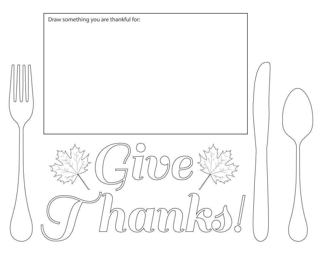 Turkey Thanksgiving Placemats Printable