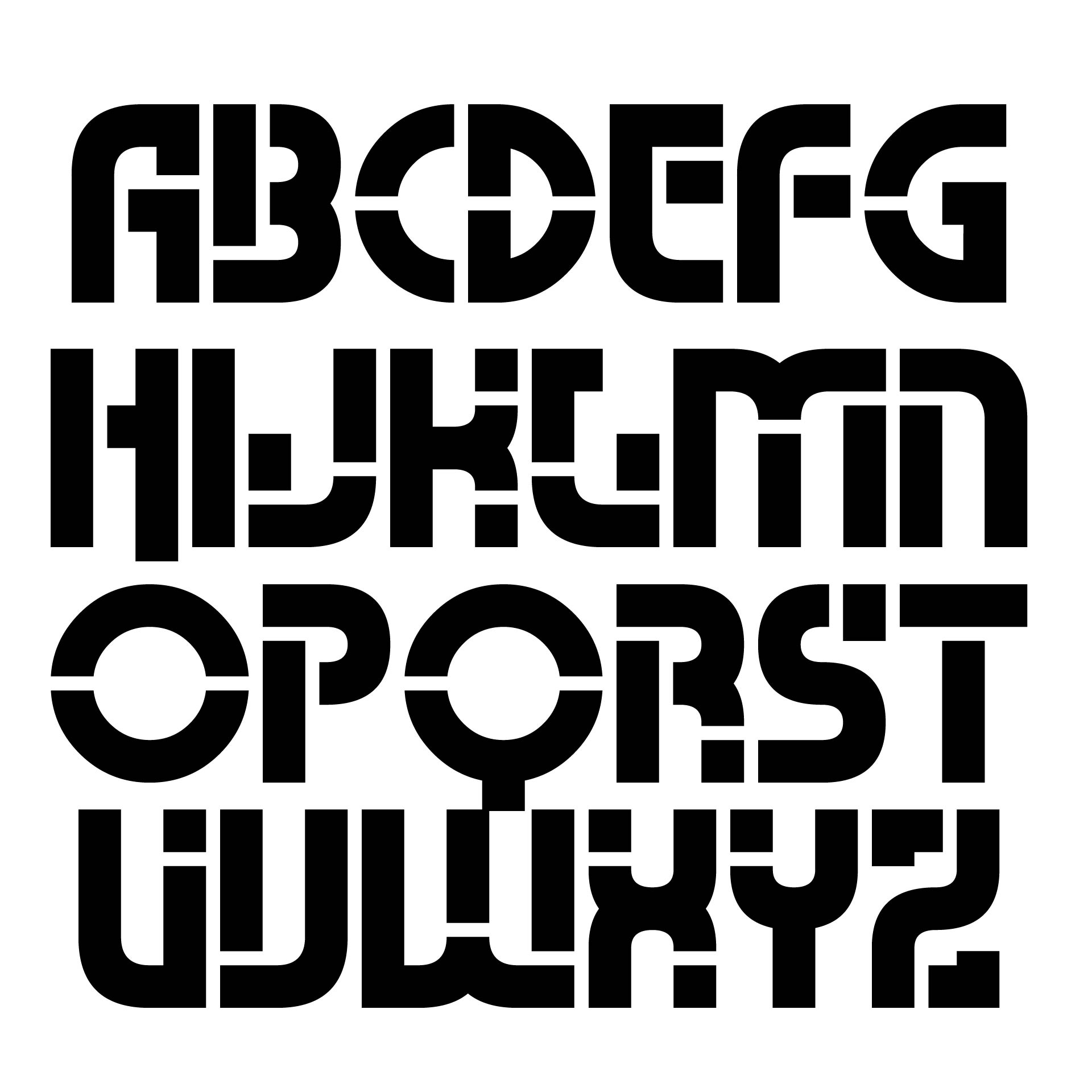 Large Size Alphabet Letter Printable Stencil