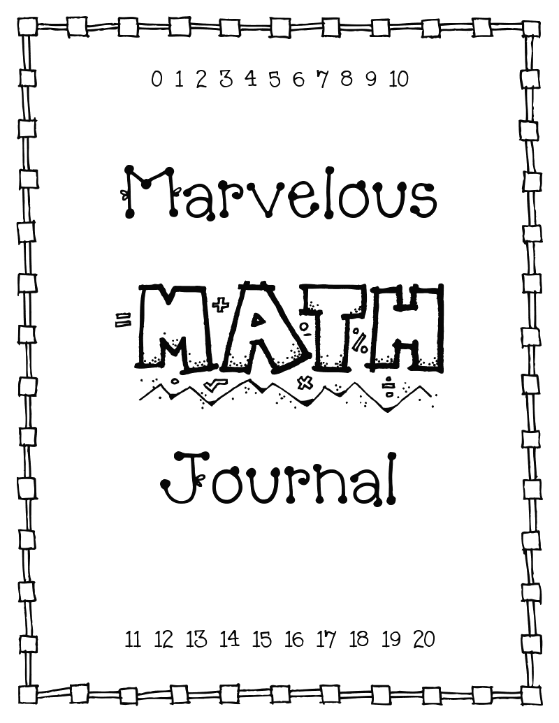 Math Journal Cover Printable