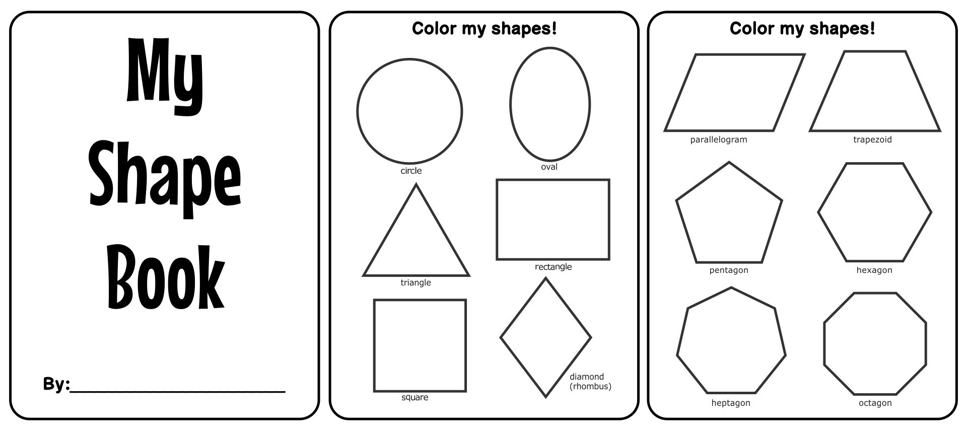 My Shape Book Printable