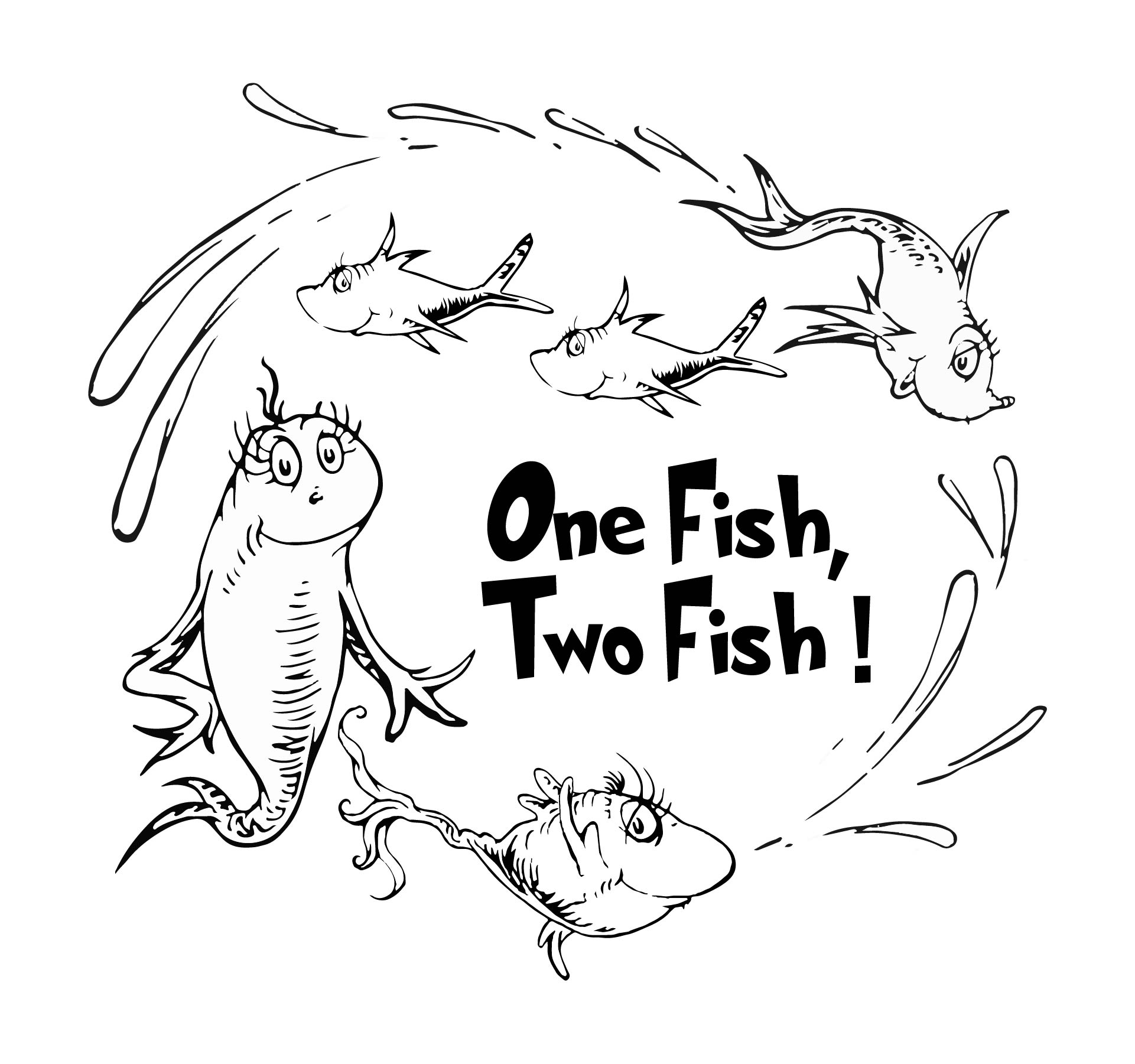 One Fish Two Fish Coloring Pages