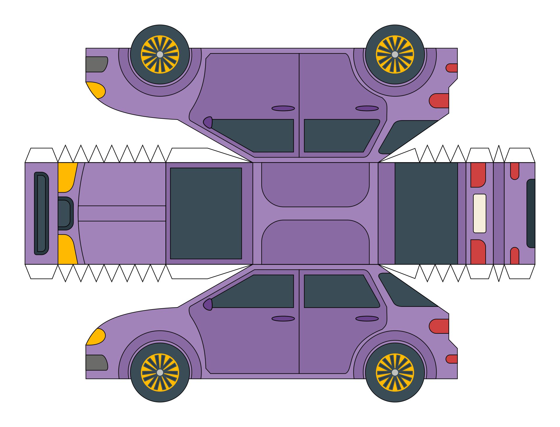 Paper Car Template Print Out
