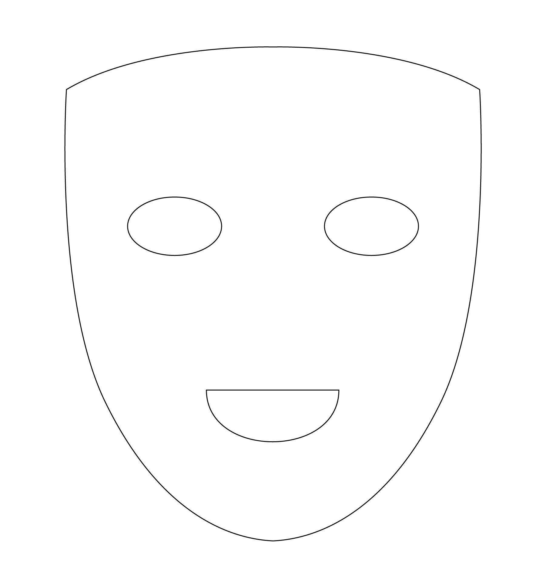 Plain Face Mask Templates