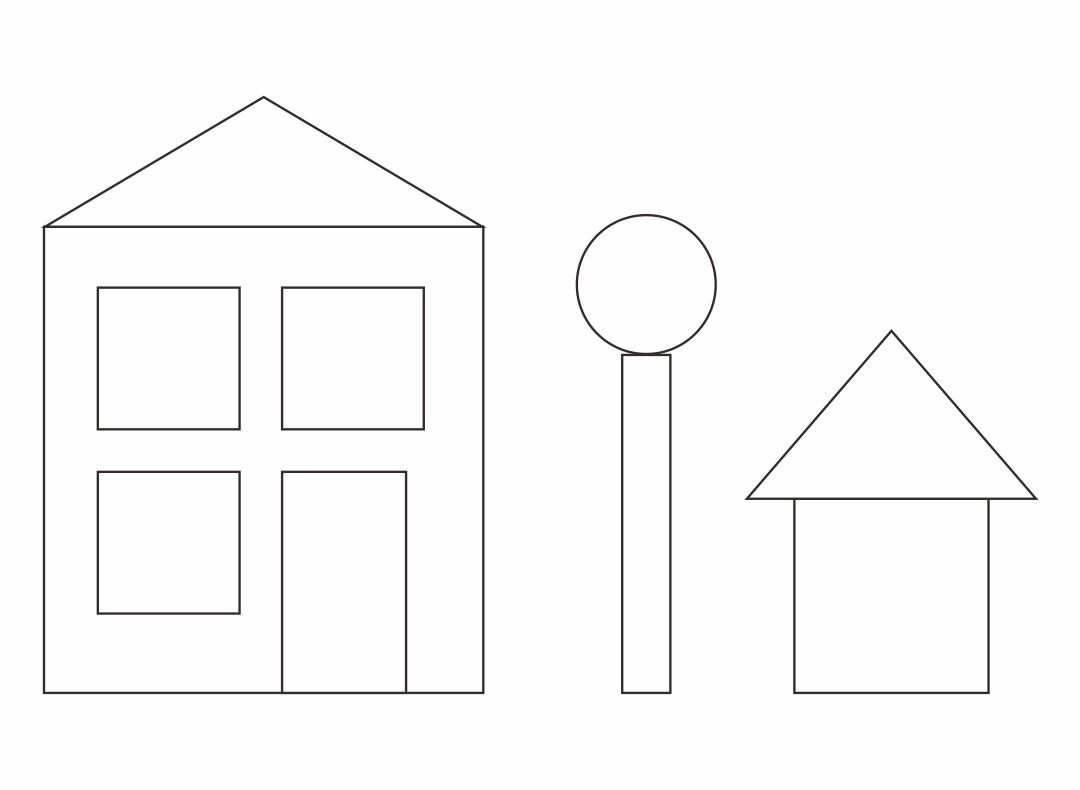 Shape Worksheets Printable Houses