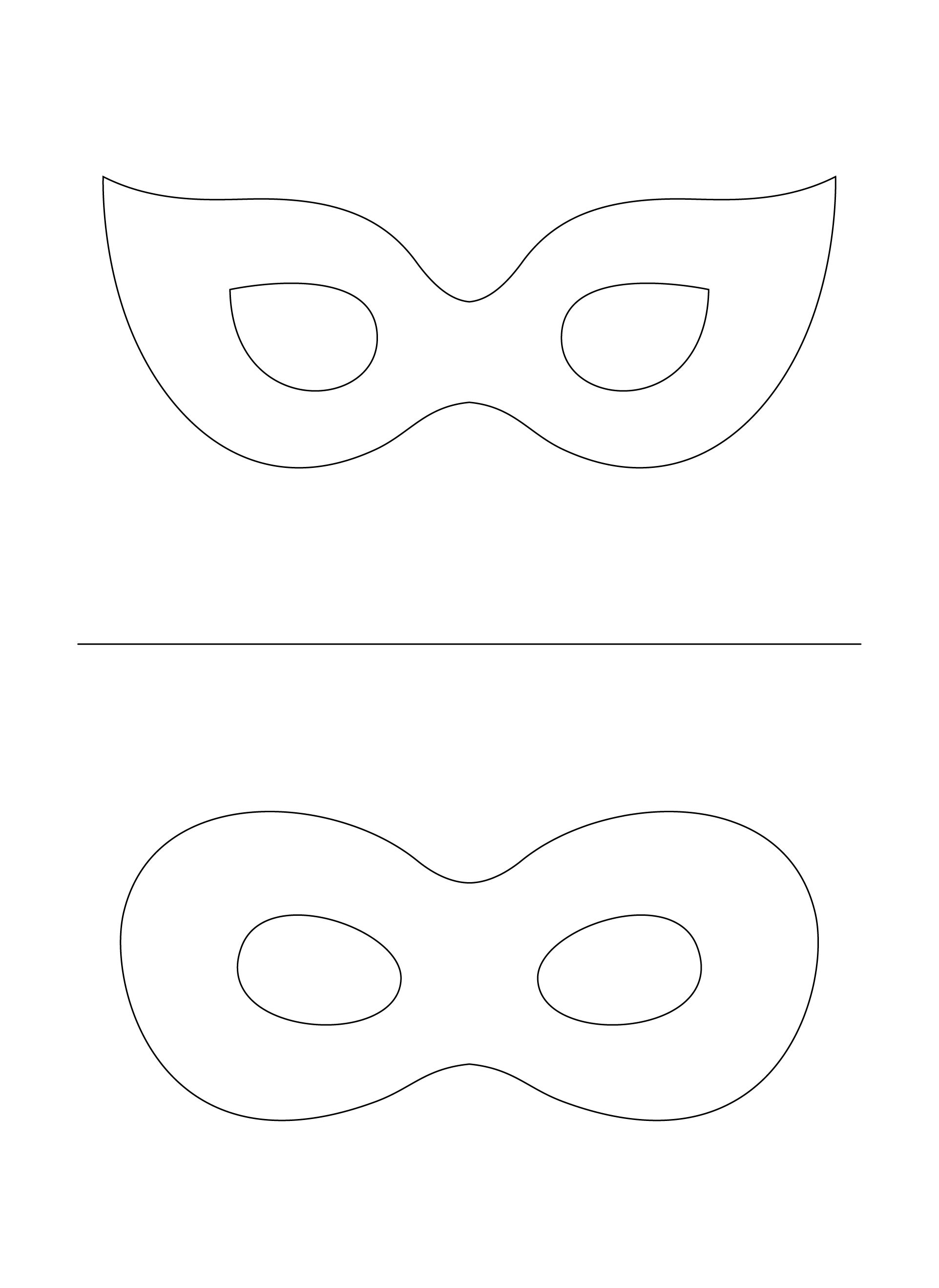 Printable Blank Mask Coloring Pages