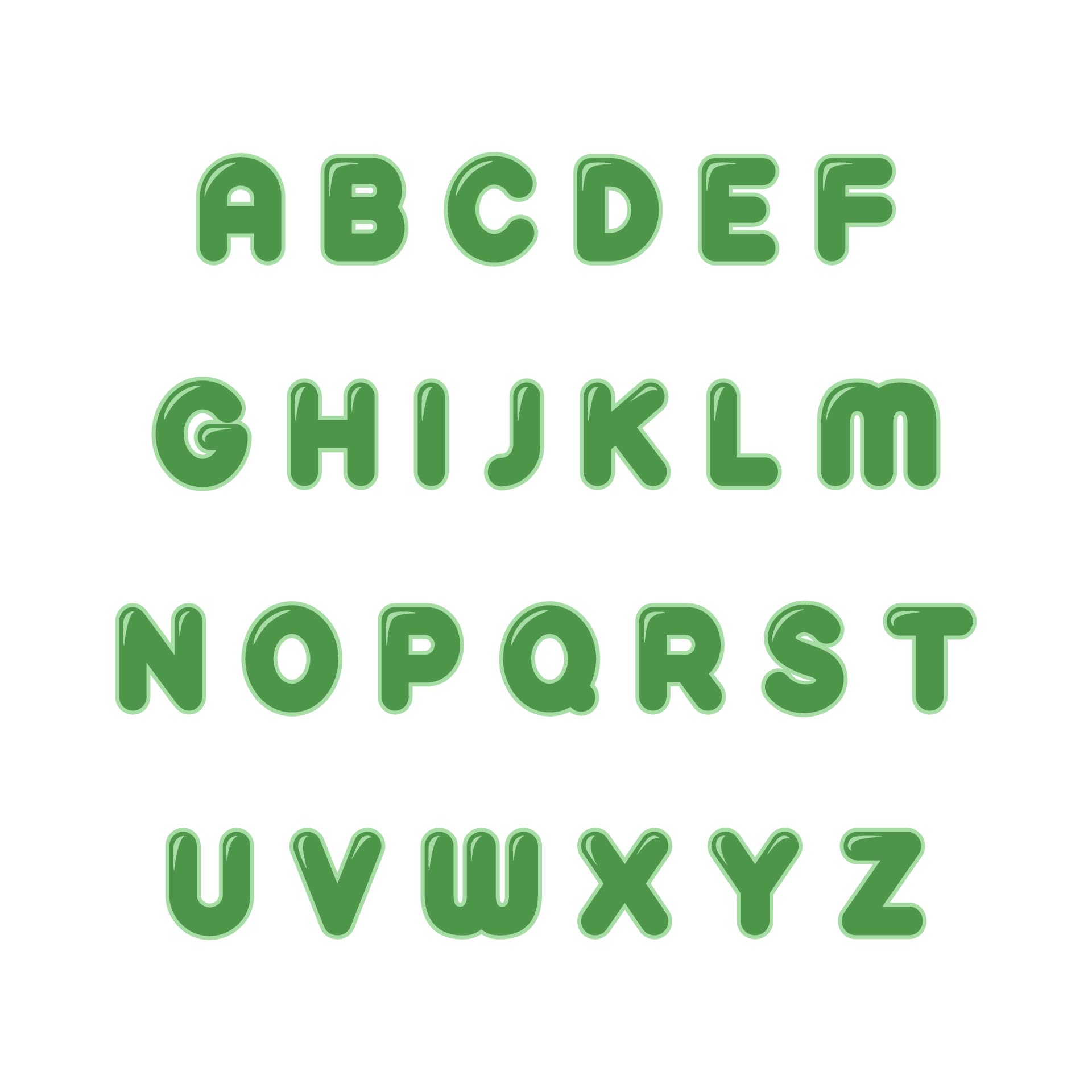  Printable Bubble Letters Alphabet