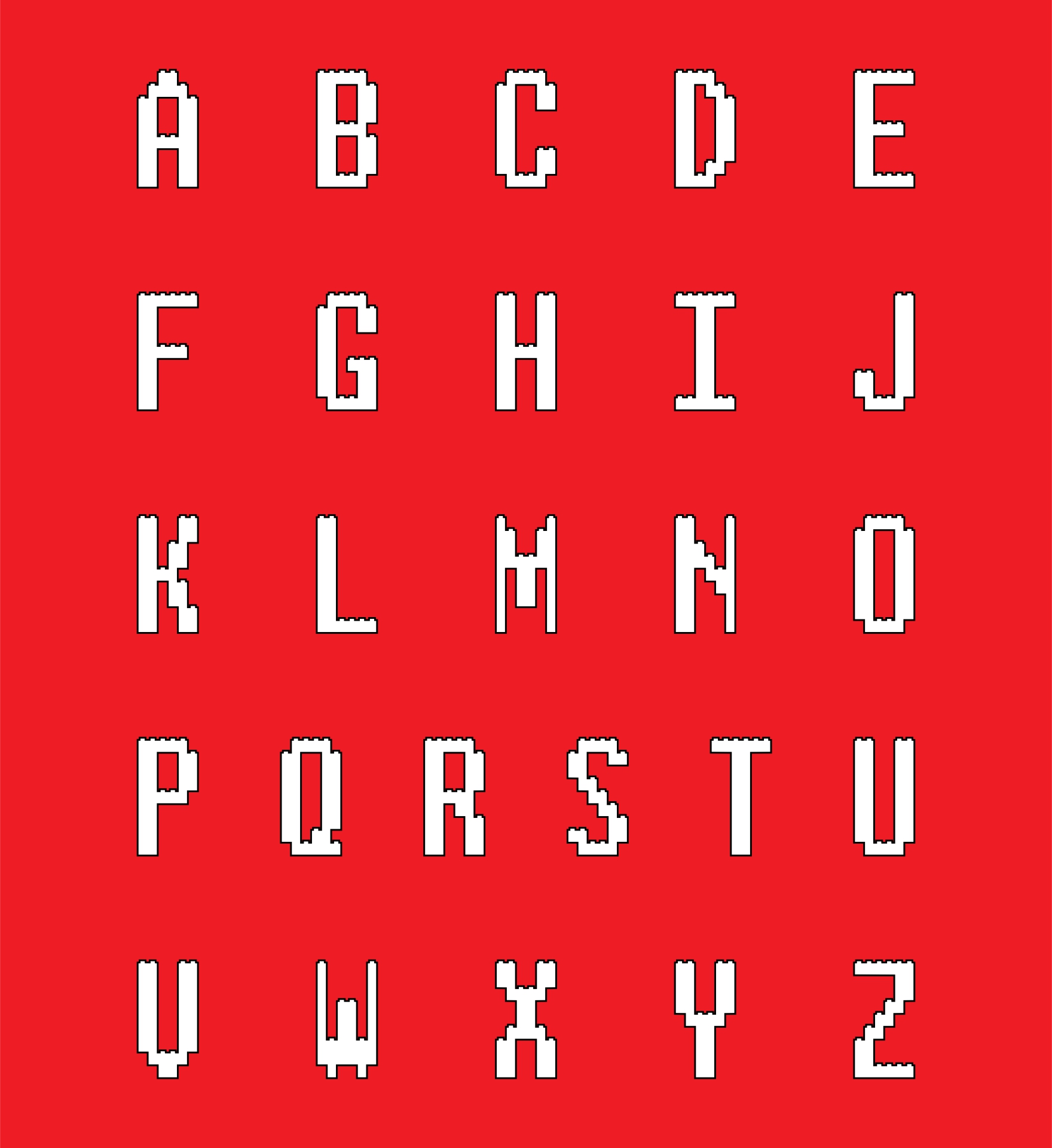 Printable LEGO Letters Alphabet