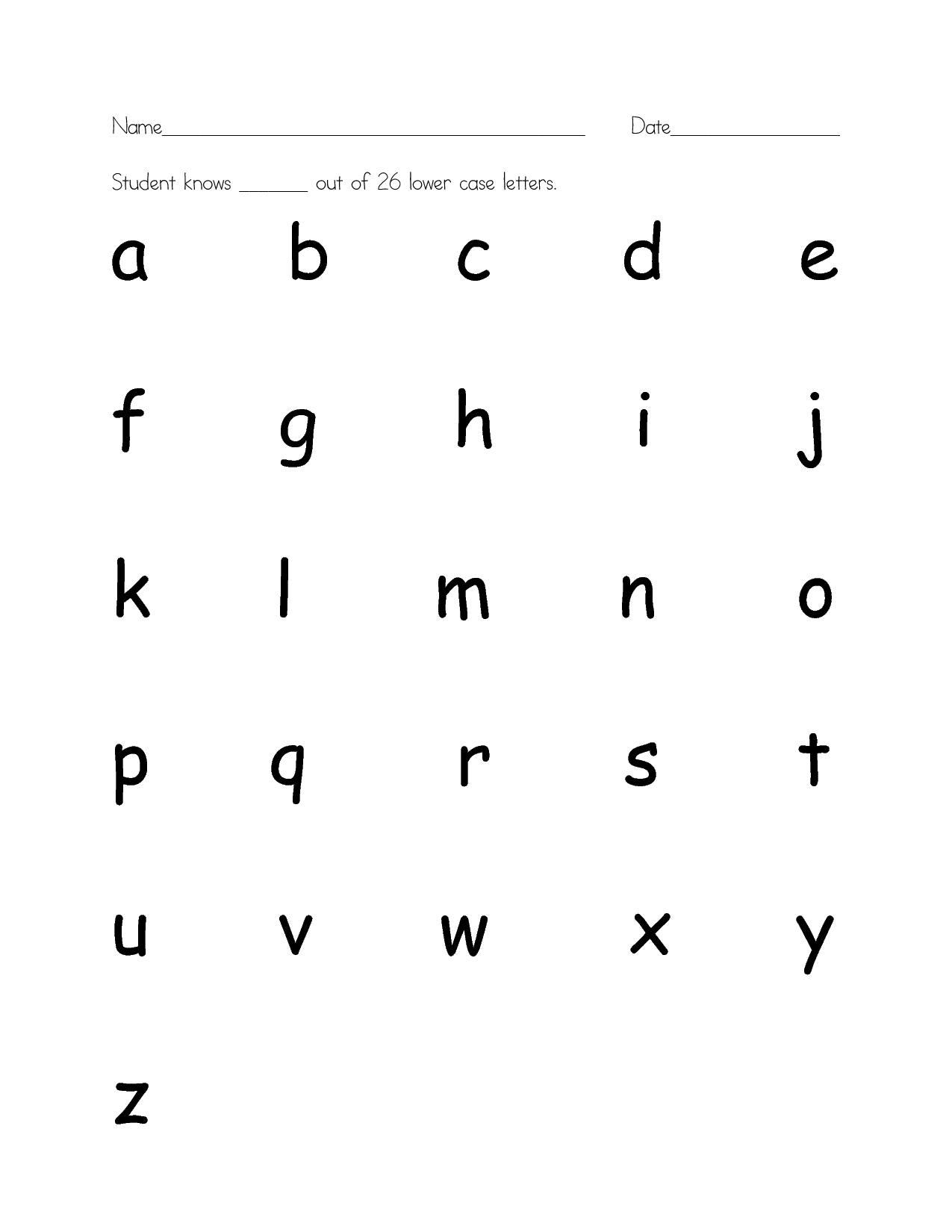Capital And Lowercase Letters Printable - Printable Word Searches