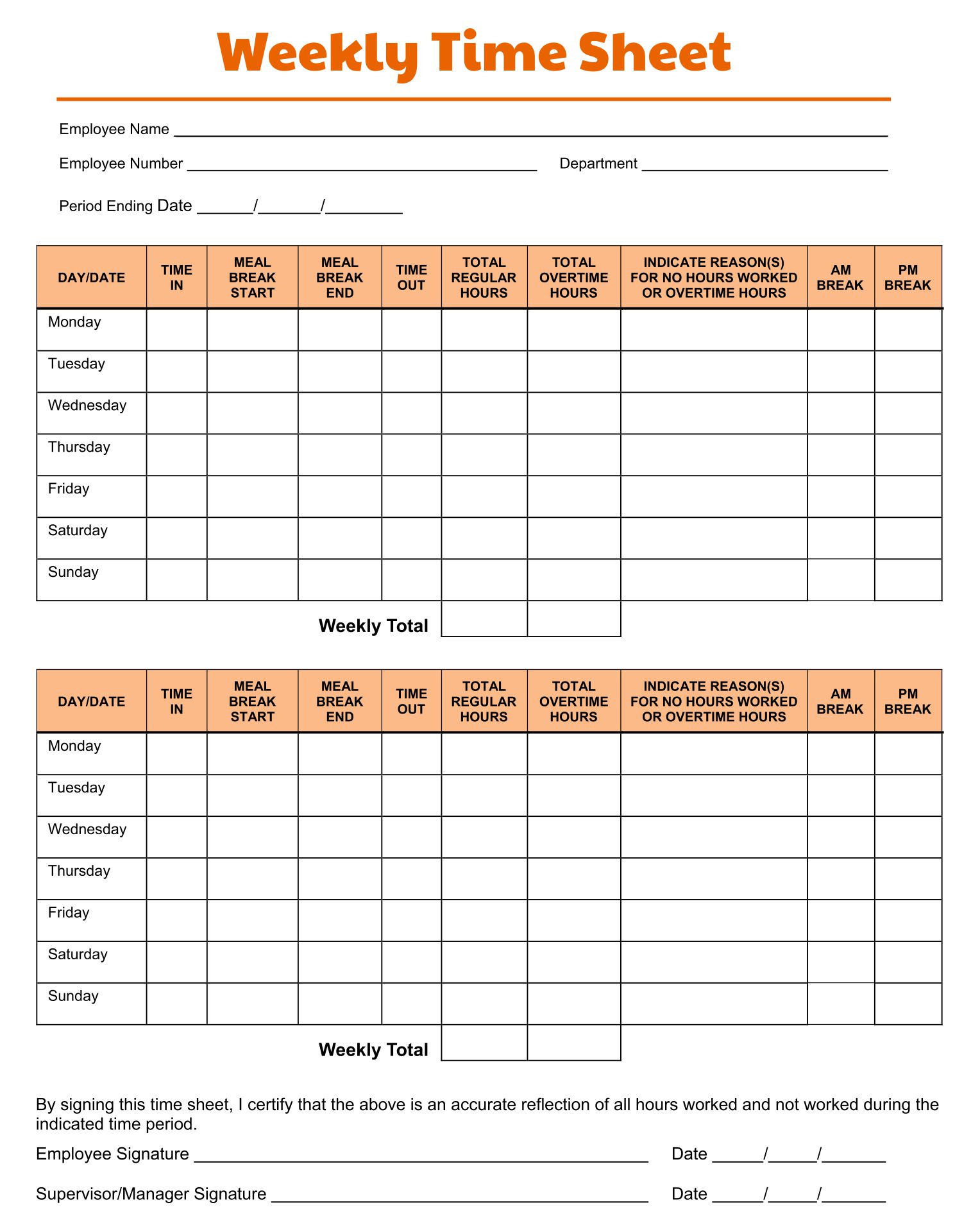 10 Best Blank Printable Timesheets Printablee Com 10 Best Blank Printable Timesheets Printablee Com