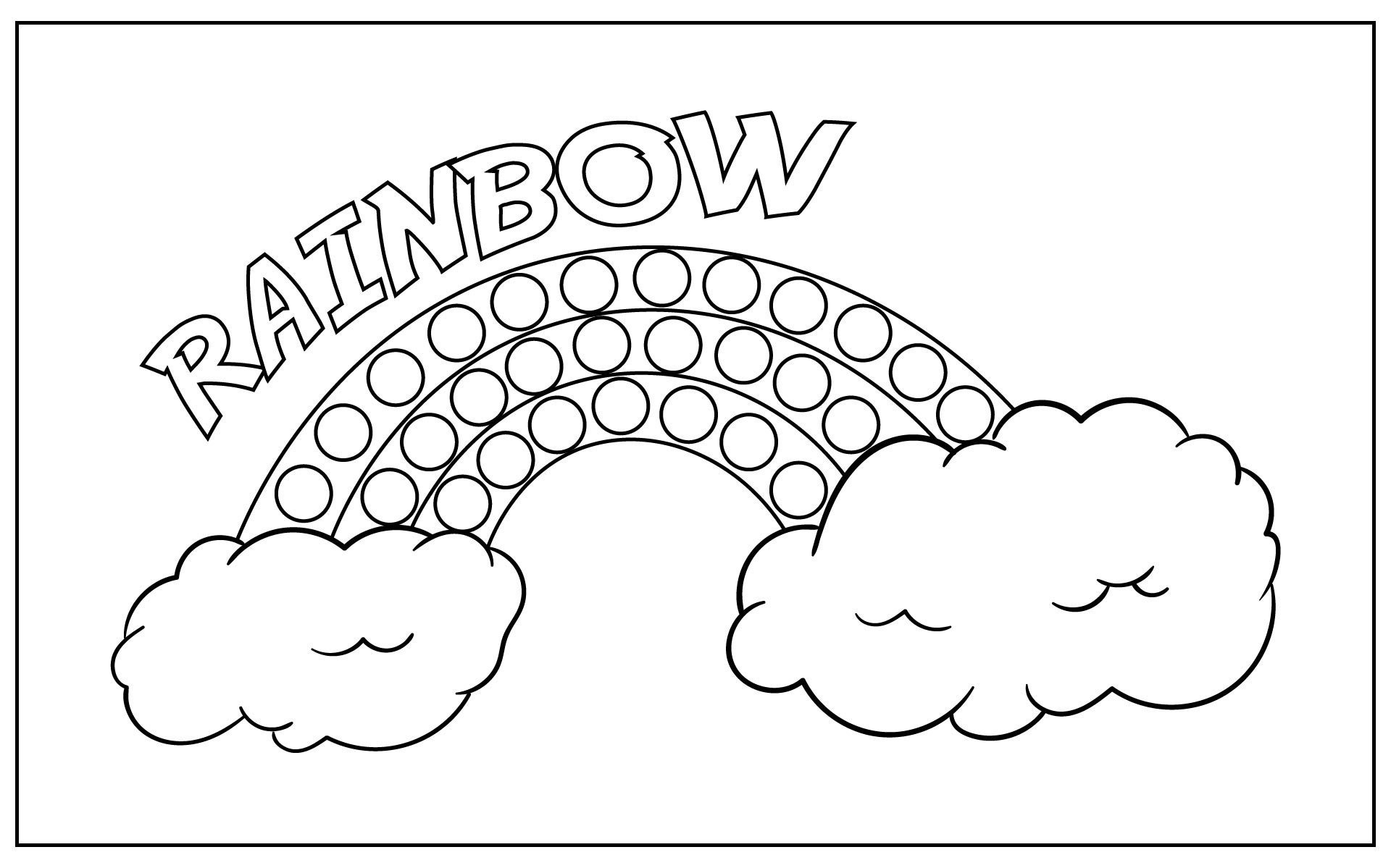 10 Best Dot Rainbow Printable Coloring Pages - printablee.com