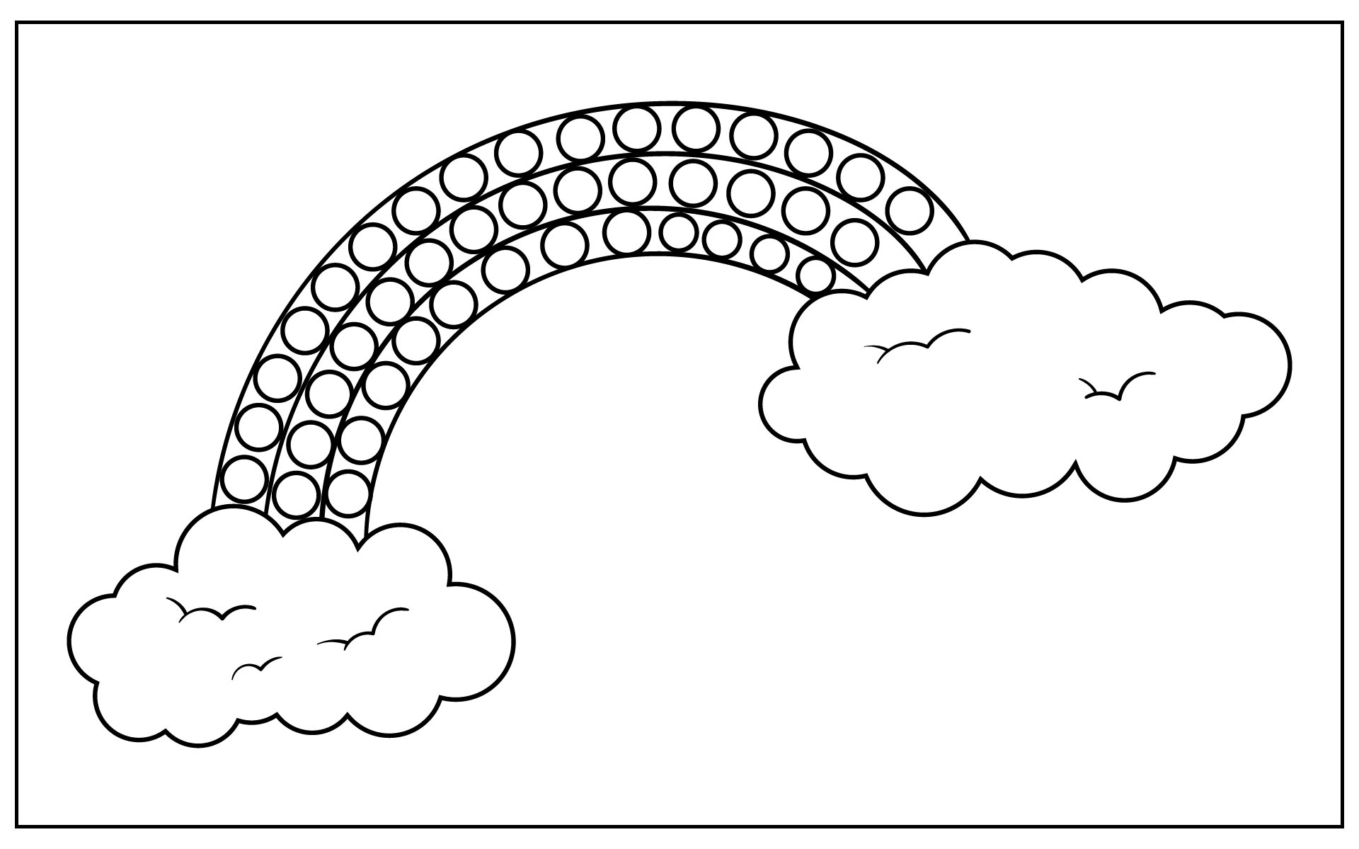 Dot Rainbow Printable Coloring Pages