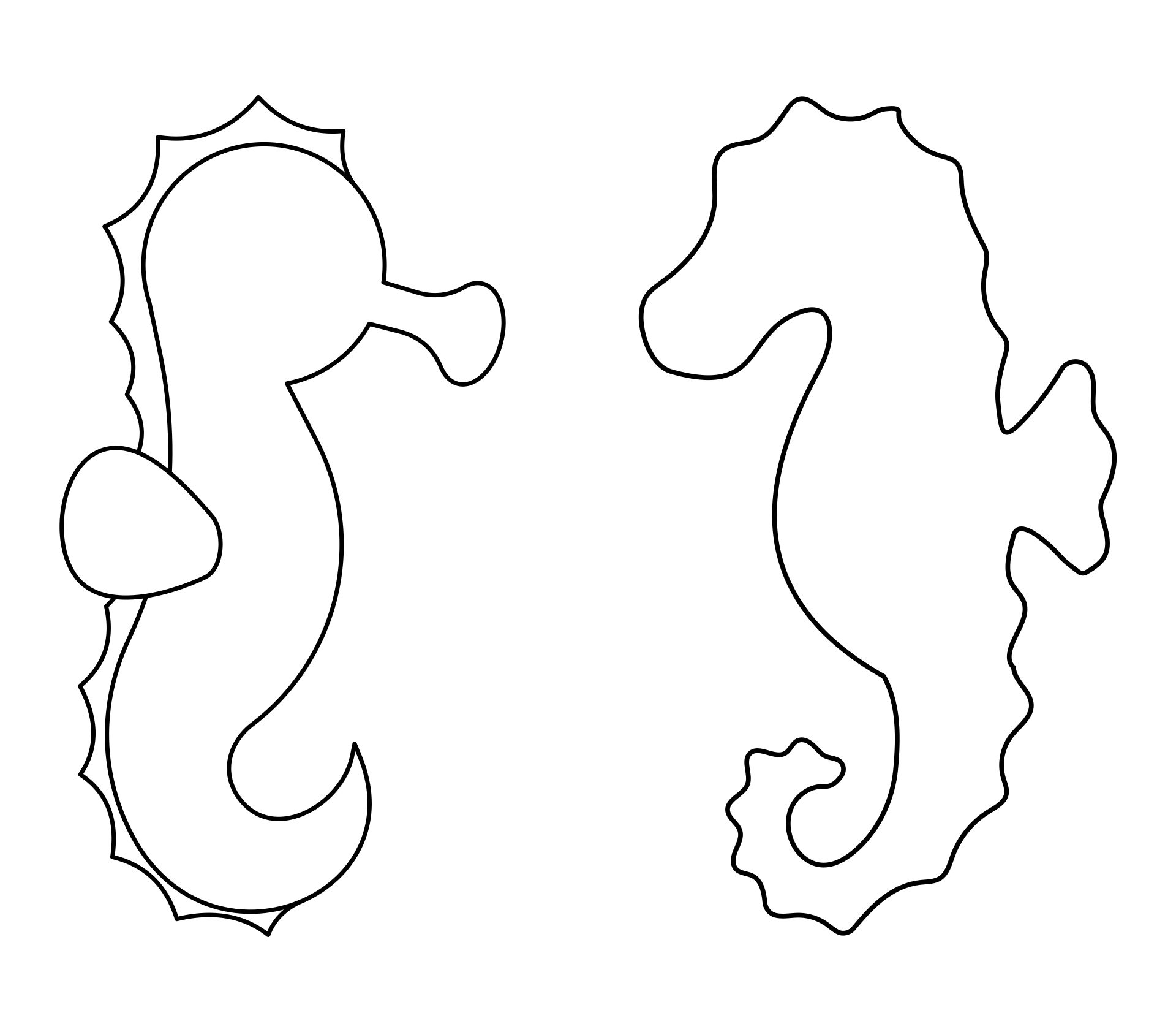 Seahorse Cut Out Template