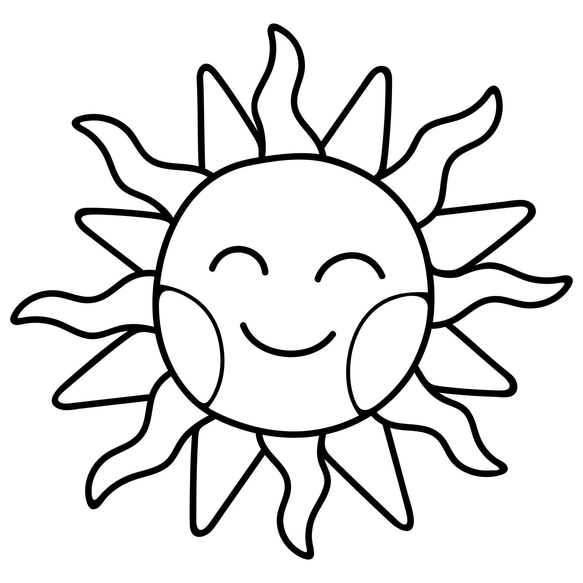 Sun Coloring Pages Printable