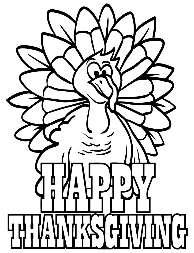 Thanksgiving Turkeys to Color Printable