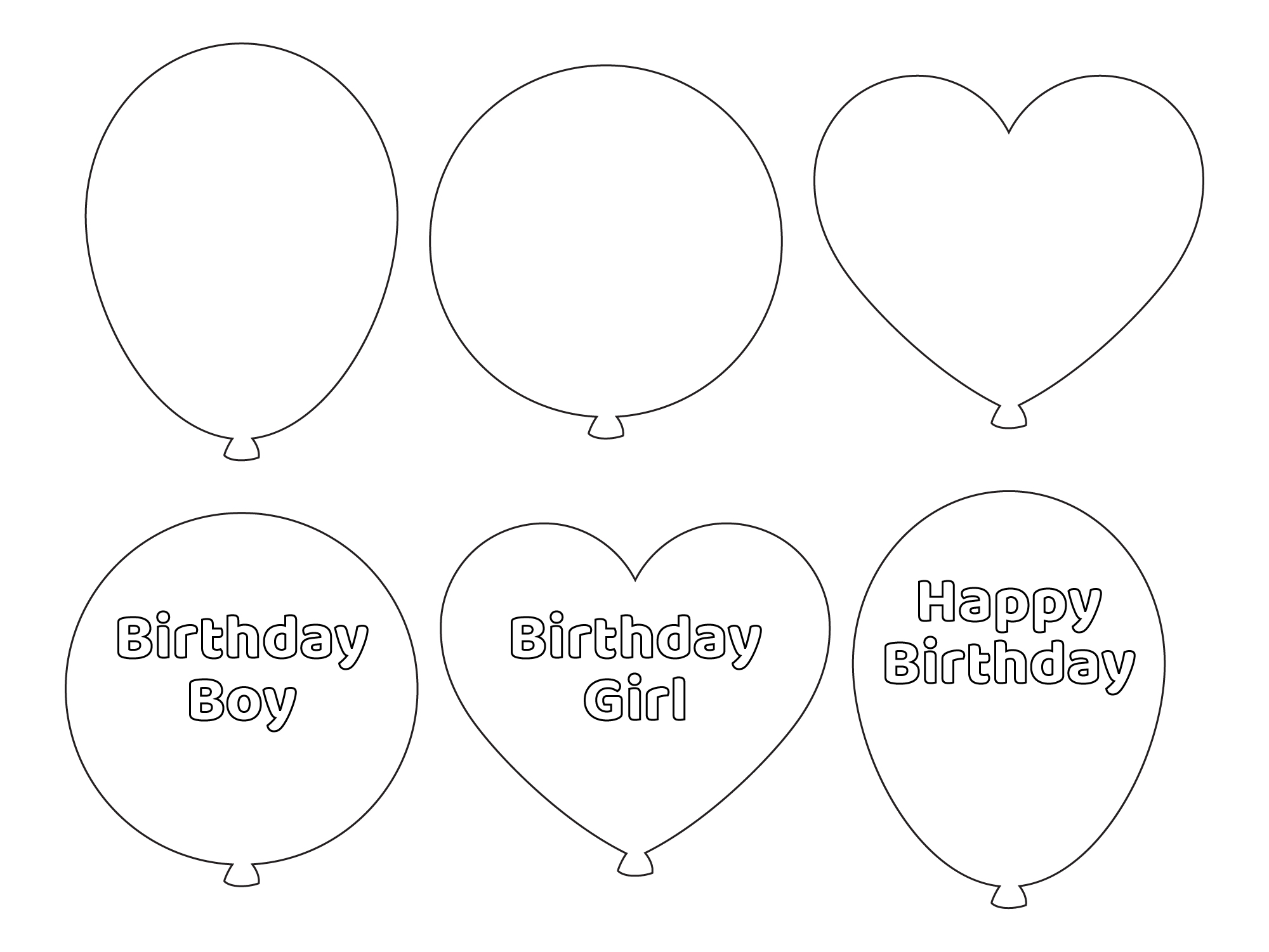 Free Printable Balloon Template