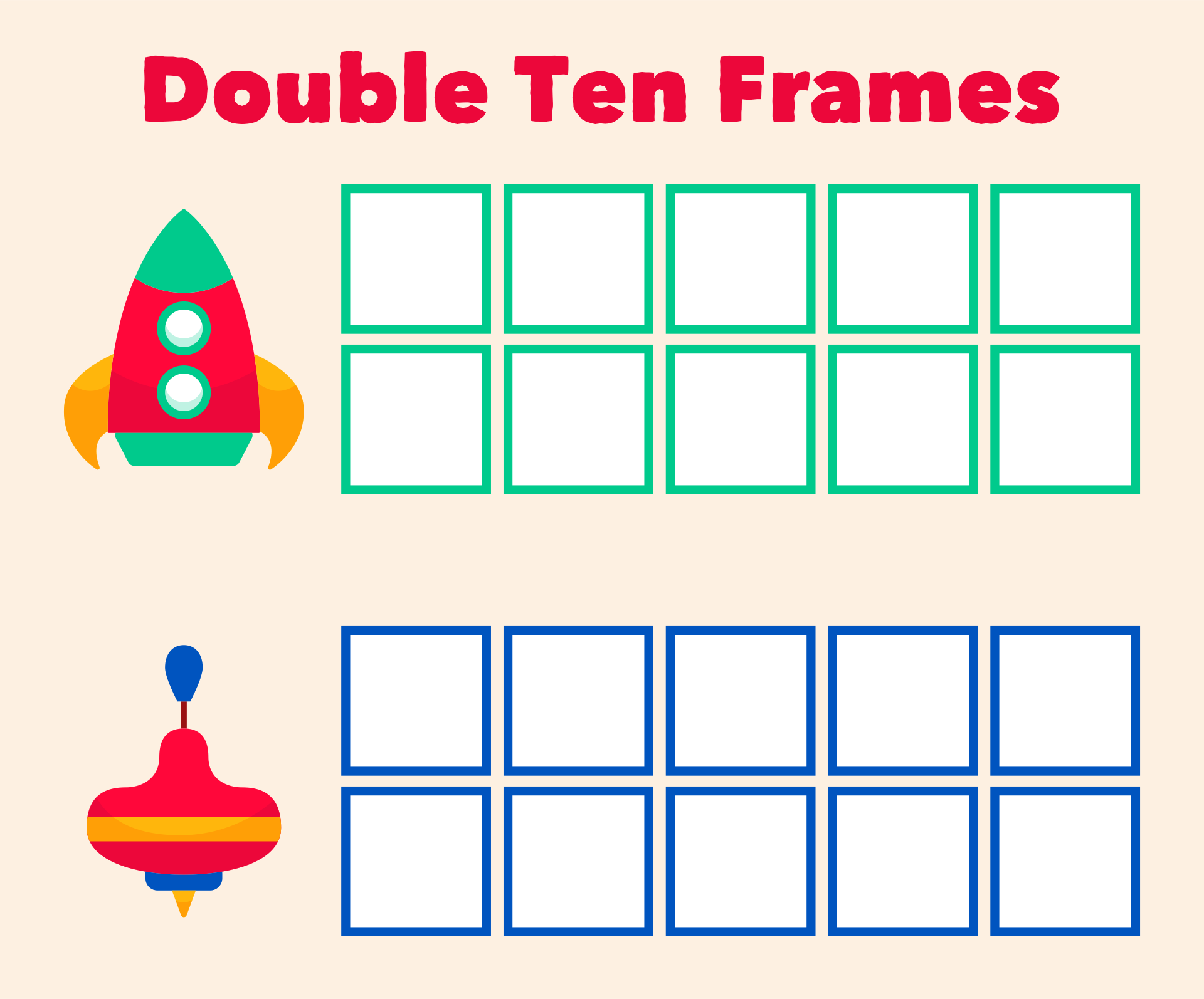 Blank Double Ten Frame Printable
