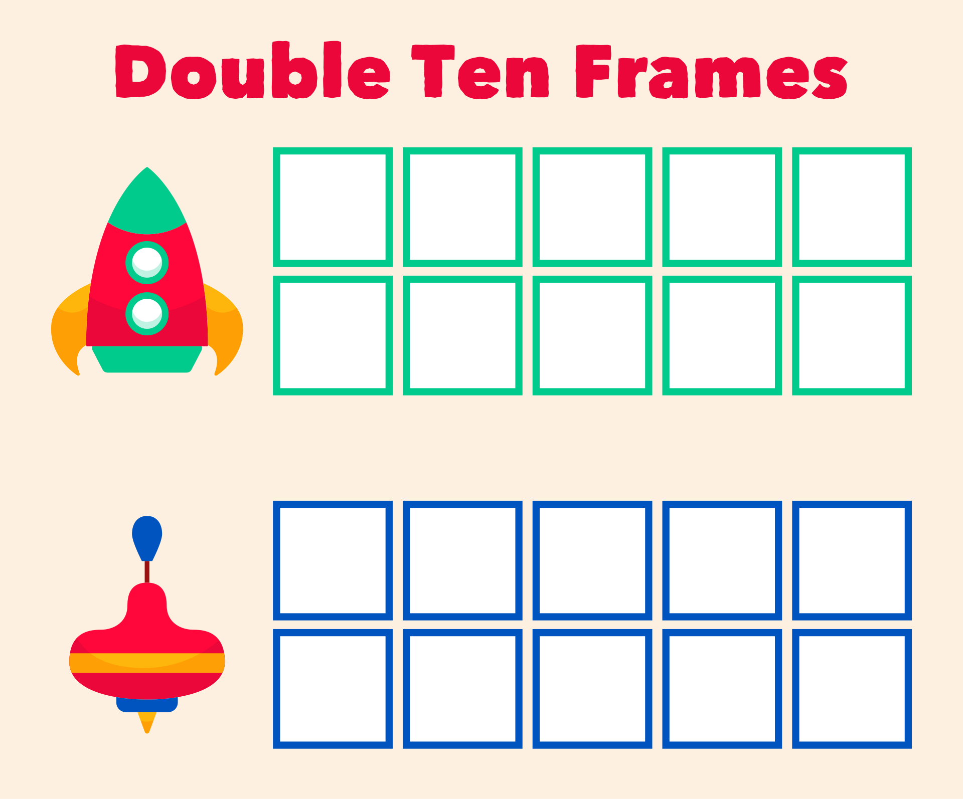 Double Ten Frame Printable double-ten-frame-printable