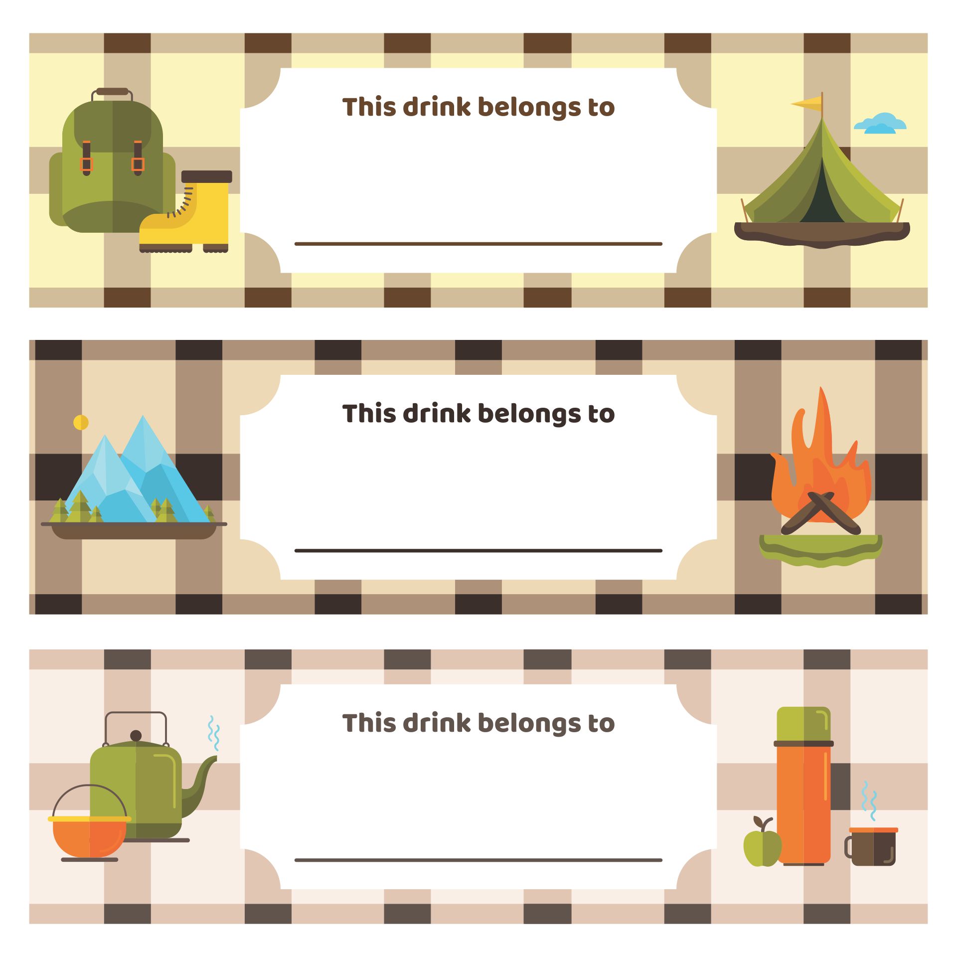 Camping Theme Party Printables