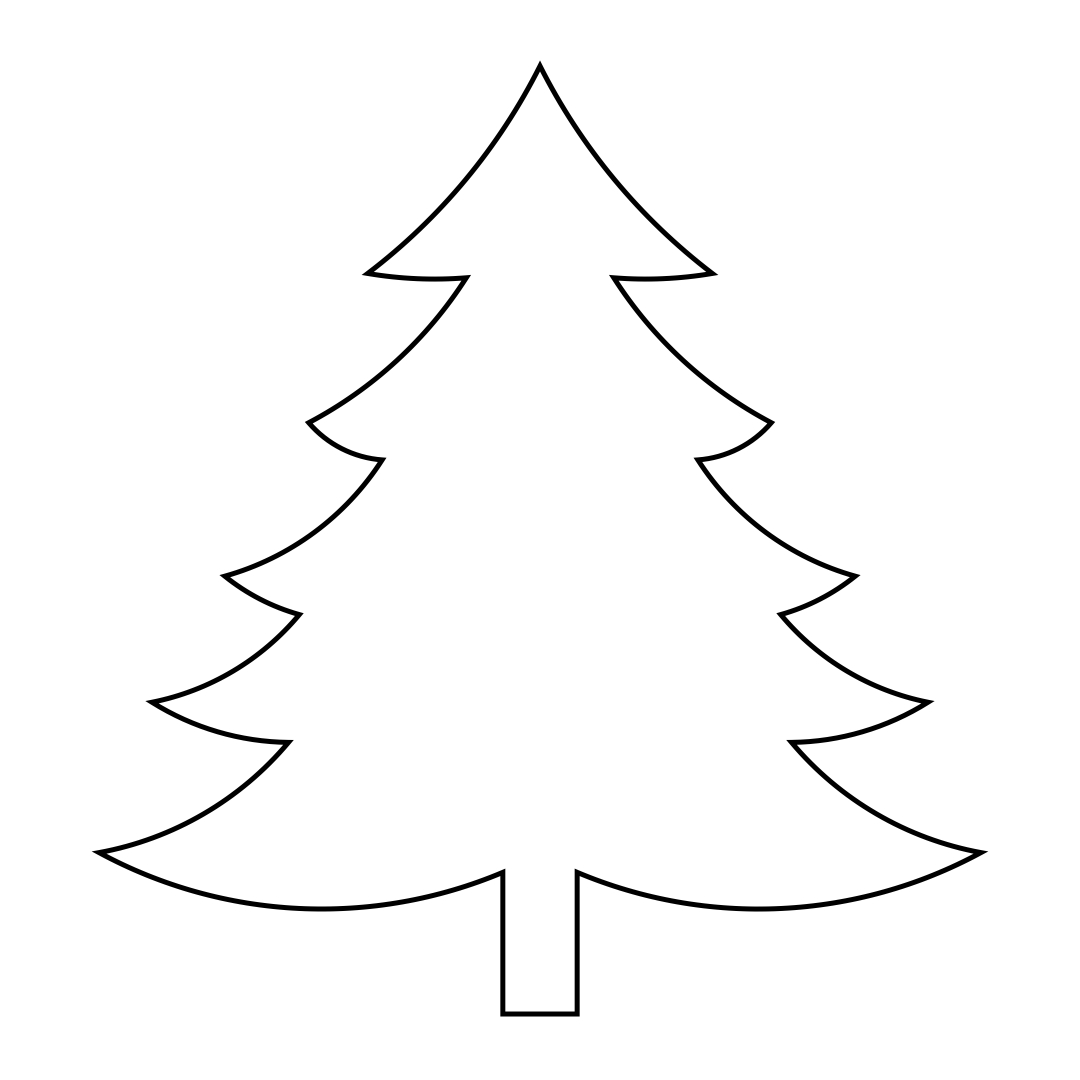 10 Best Large Printable Christmas Tree Patterns - printablee.com