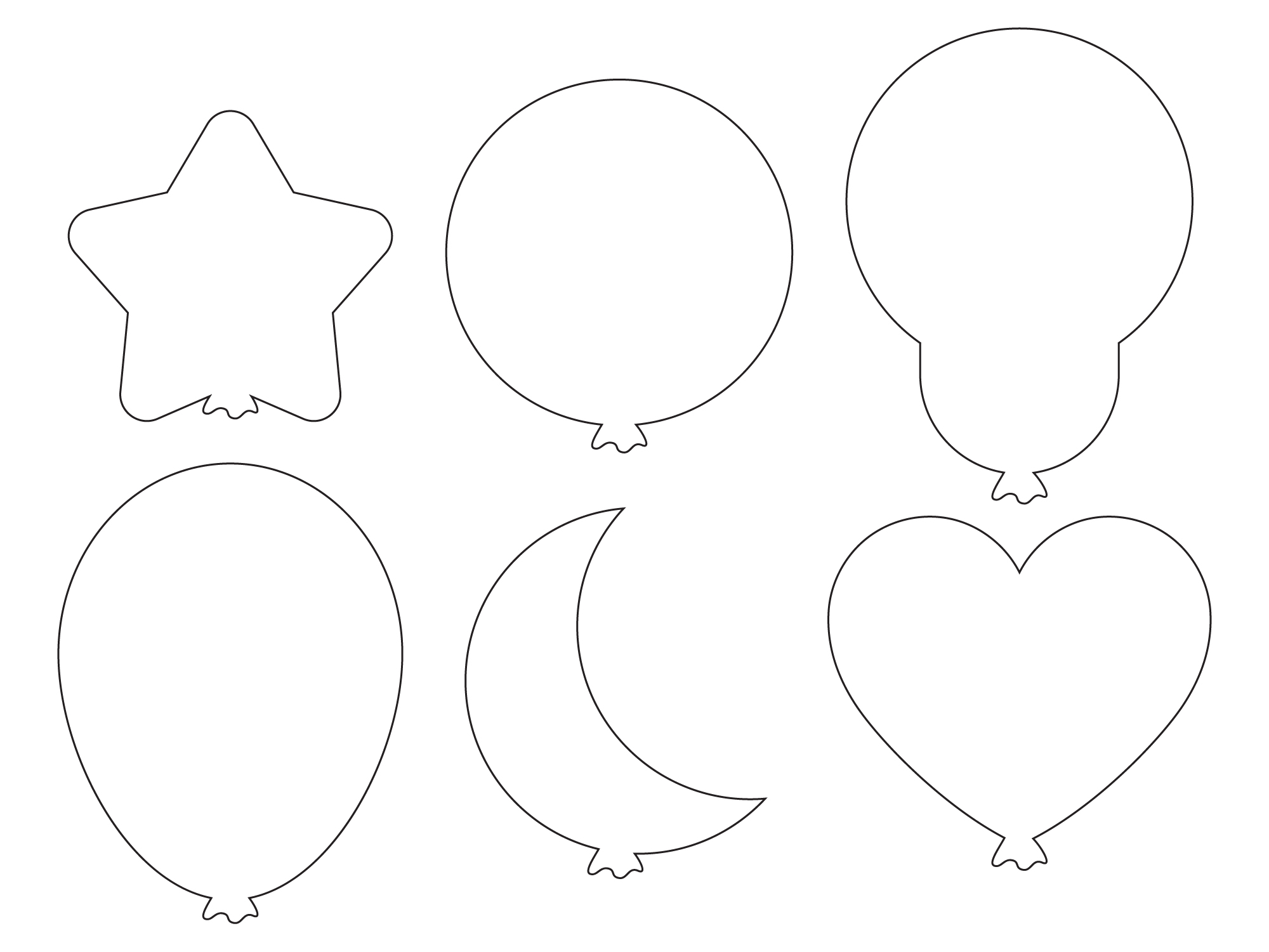 Free Printable Balloon Template Printable Blank World