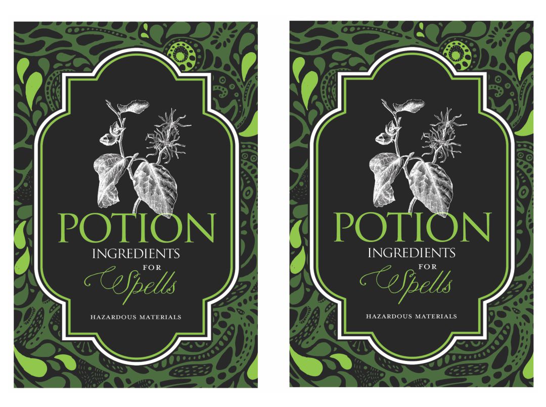 Halloween Witch Potion Bottle Label Printable