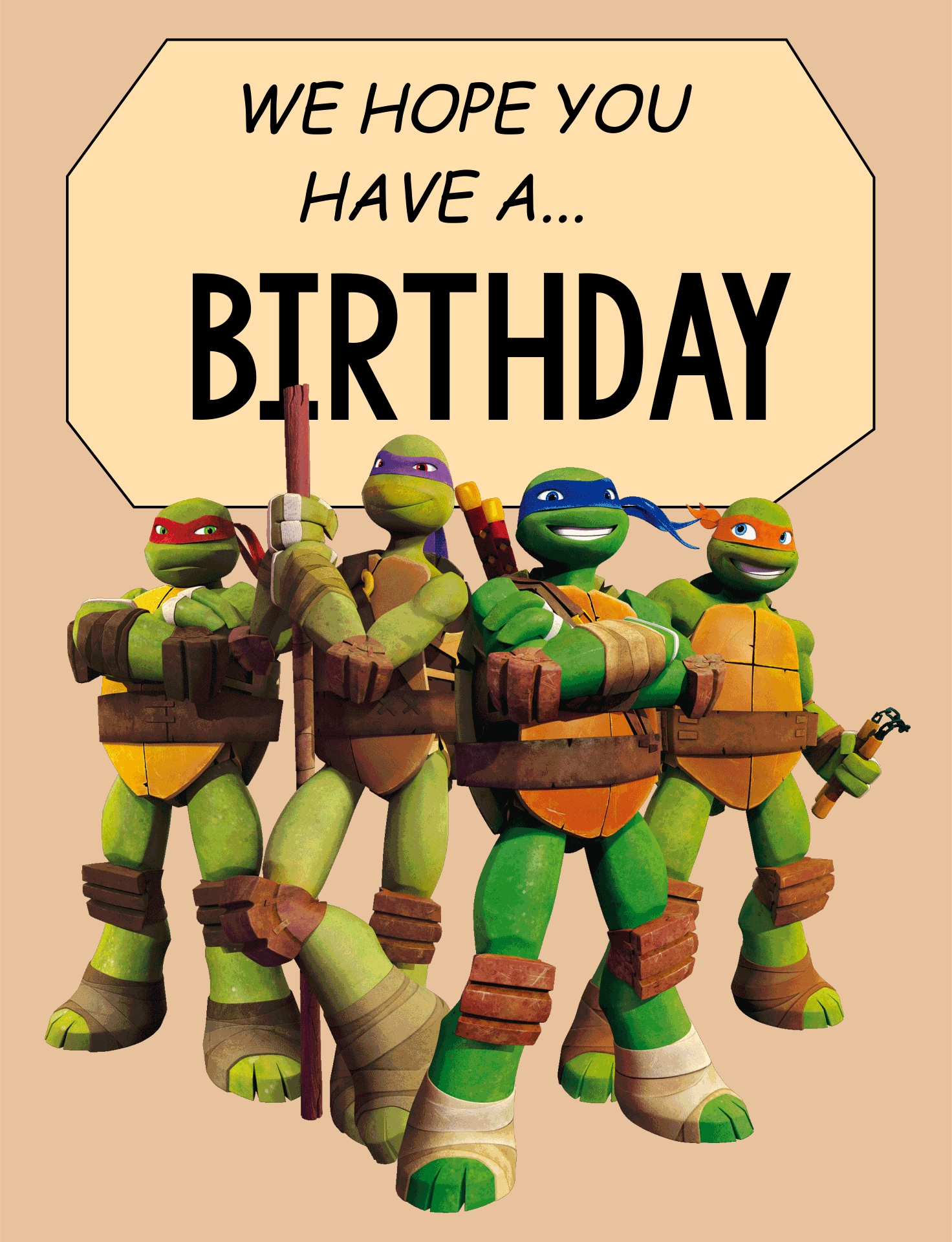 8 Best TMNT Printable Birthday Cards Birthday 