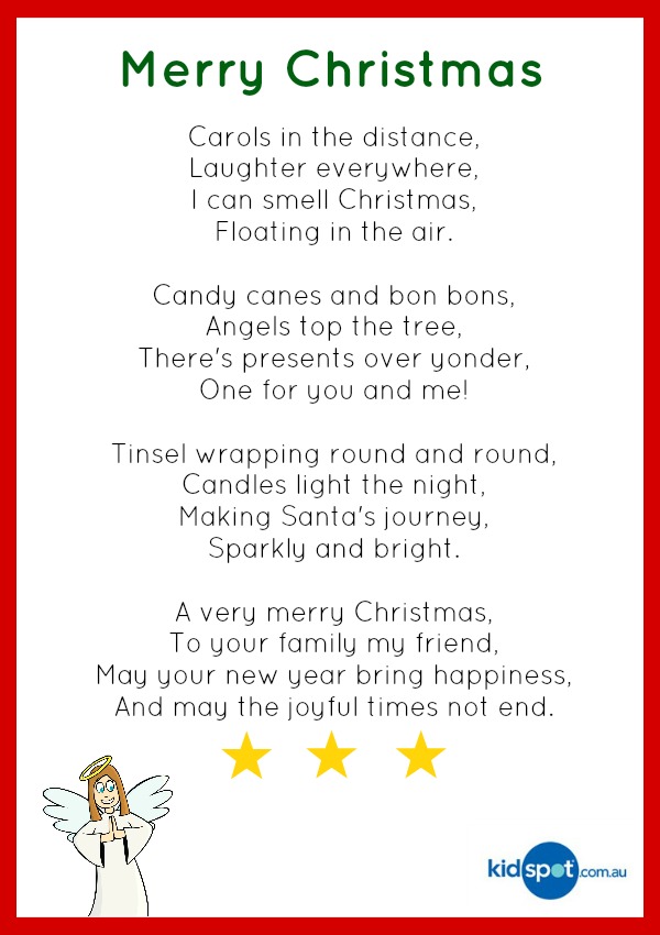 Kids Christmas Poems