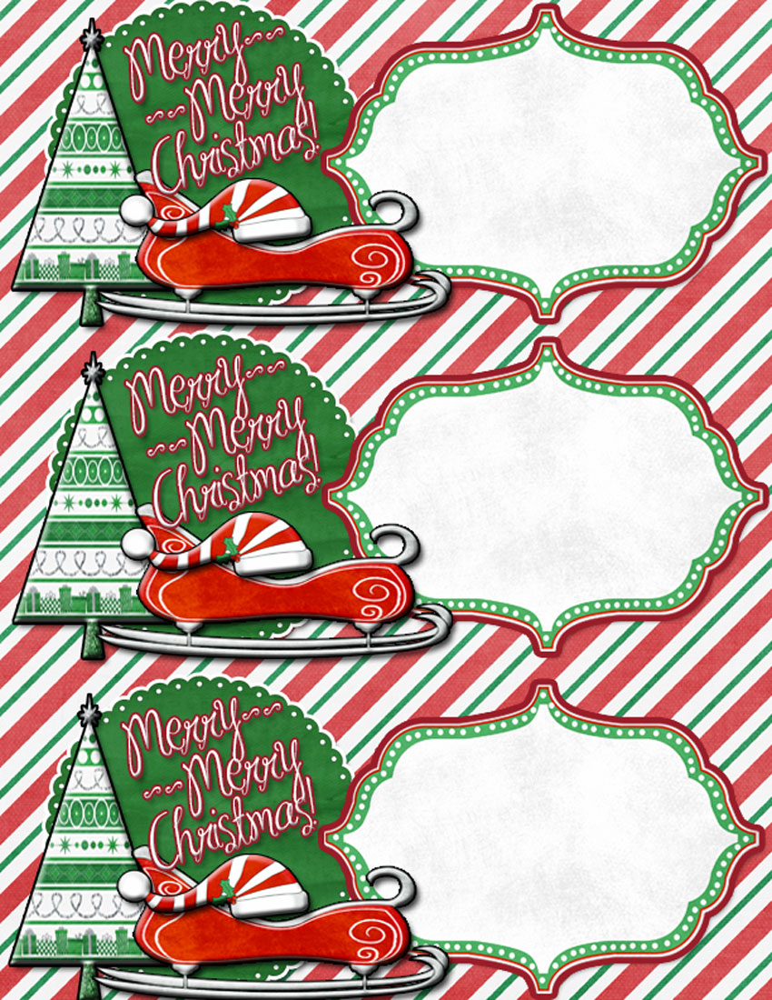 Large Printable Christmas Gift Tags