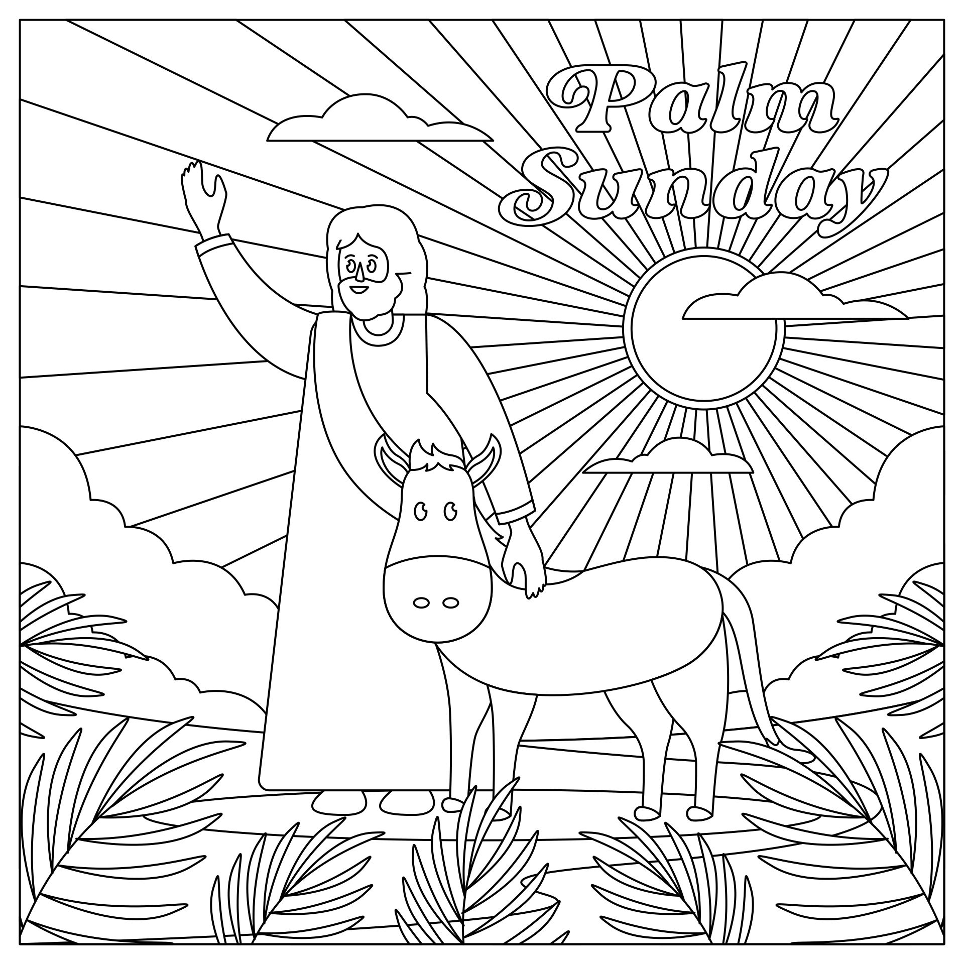Palm Sunday Sunday School Coloring Pages Free 7 Free PDF Printables