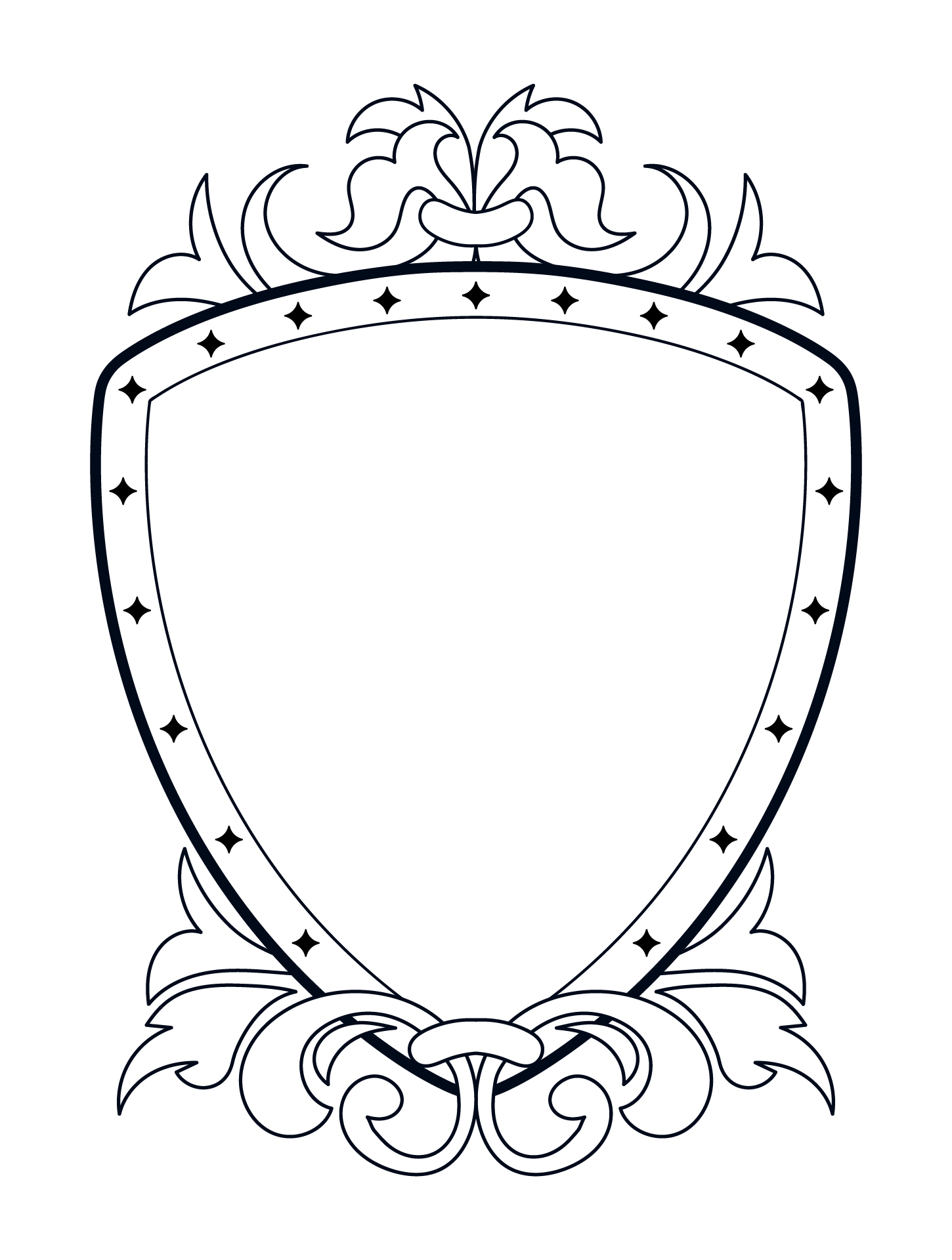 20 Best Printable Family Crest Shield - printablee.com Regarding Blank Shield Template Printable