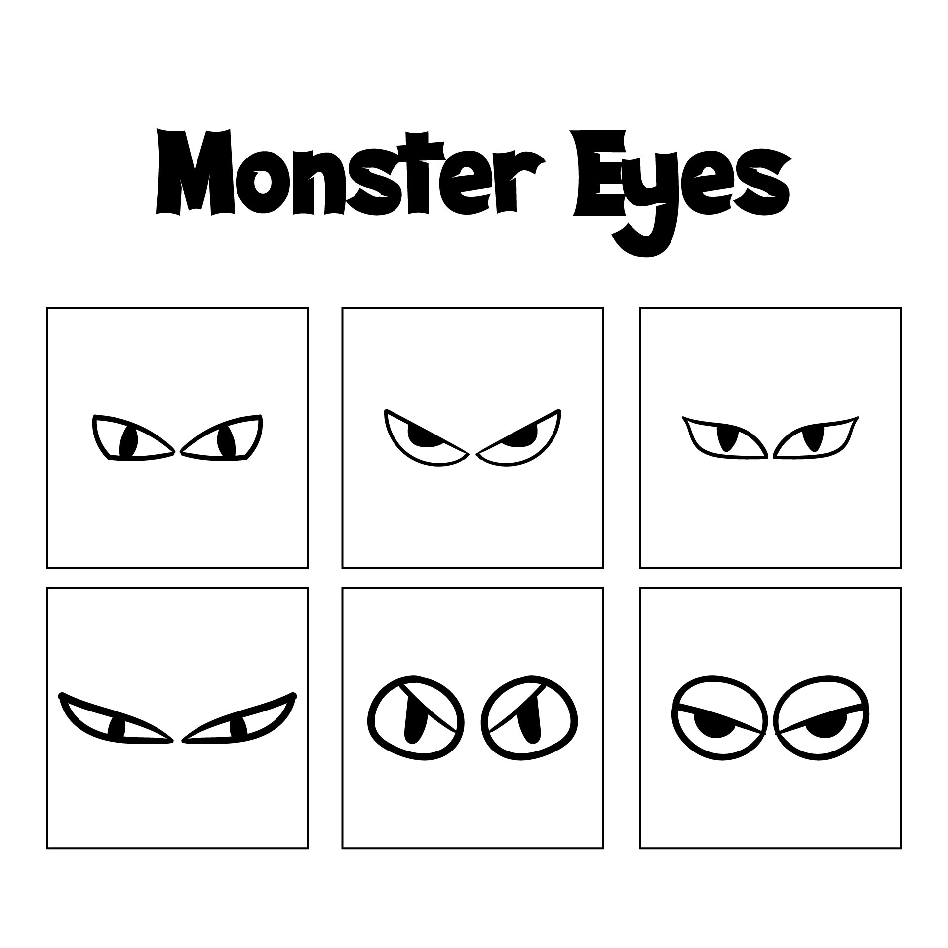 Printable Monster Eye Templates