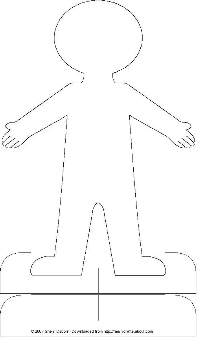 Printable Paper Doll Cut Out Template