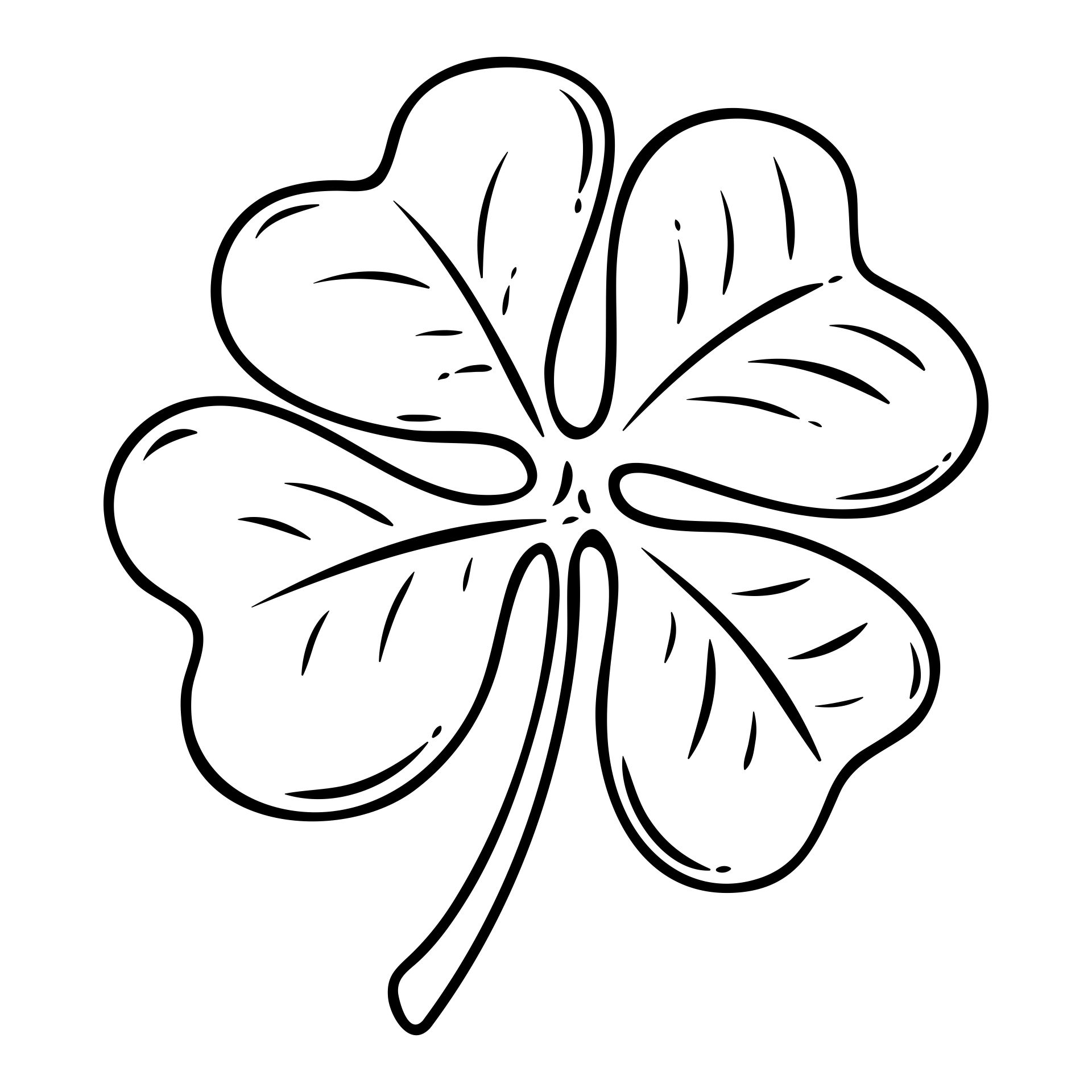 Printable Shamrock Template Coloring Page