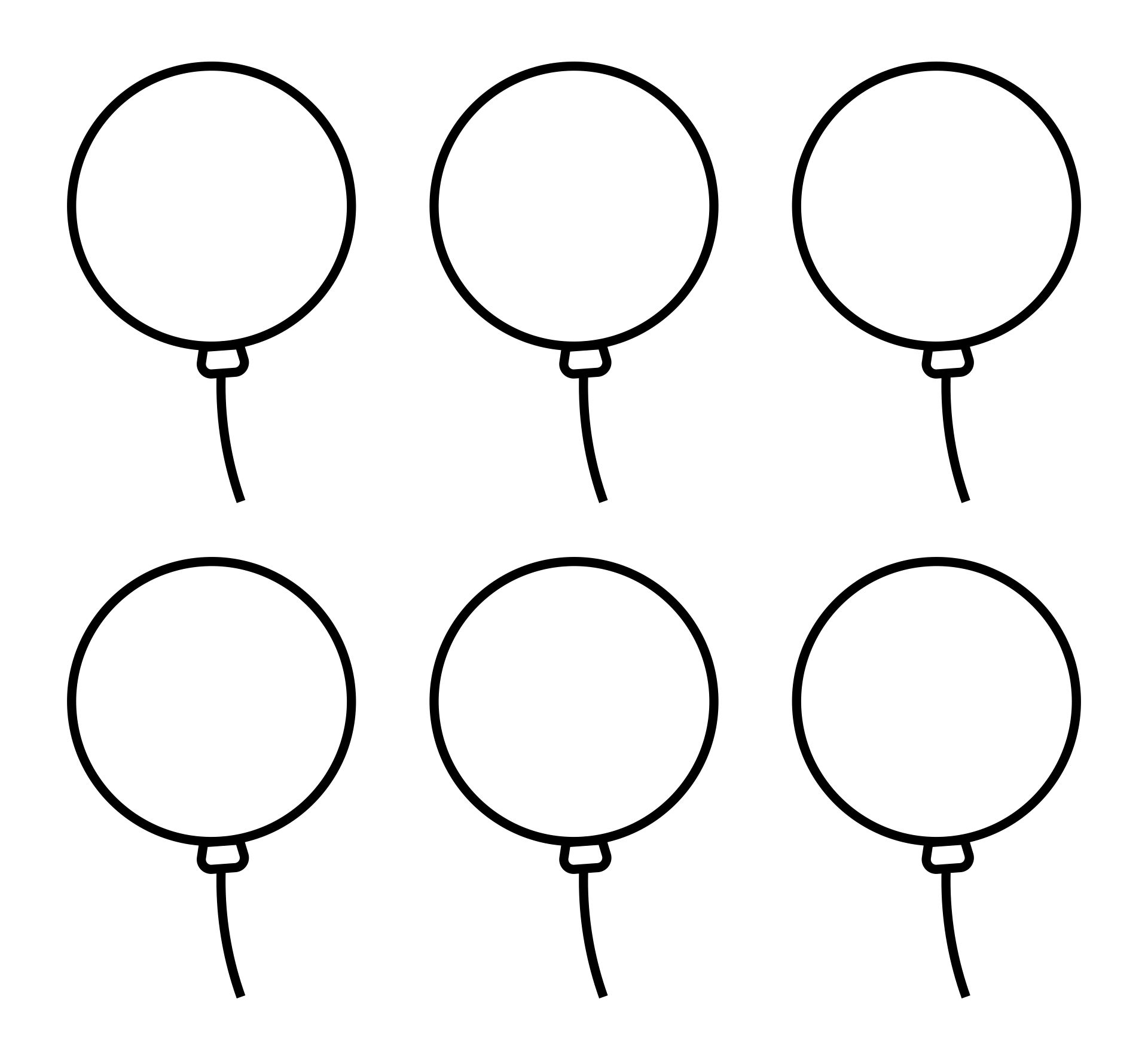 Balloons Template Printable