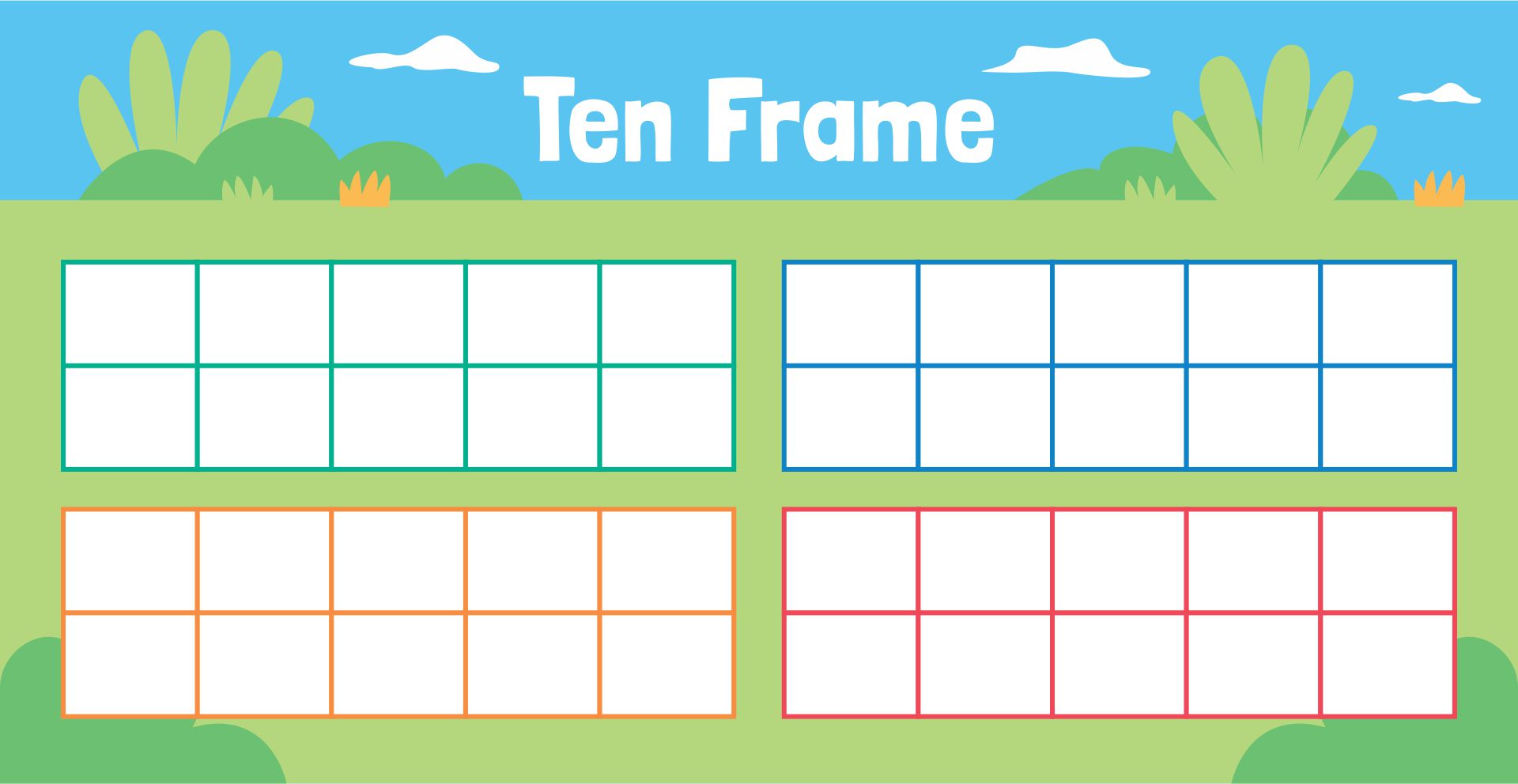 Ten Frame Template Printable
