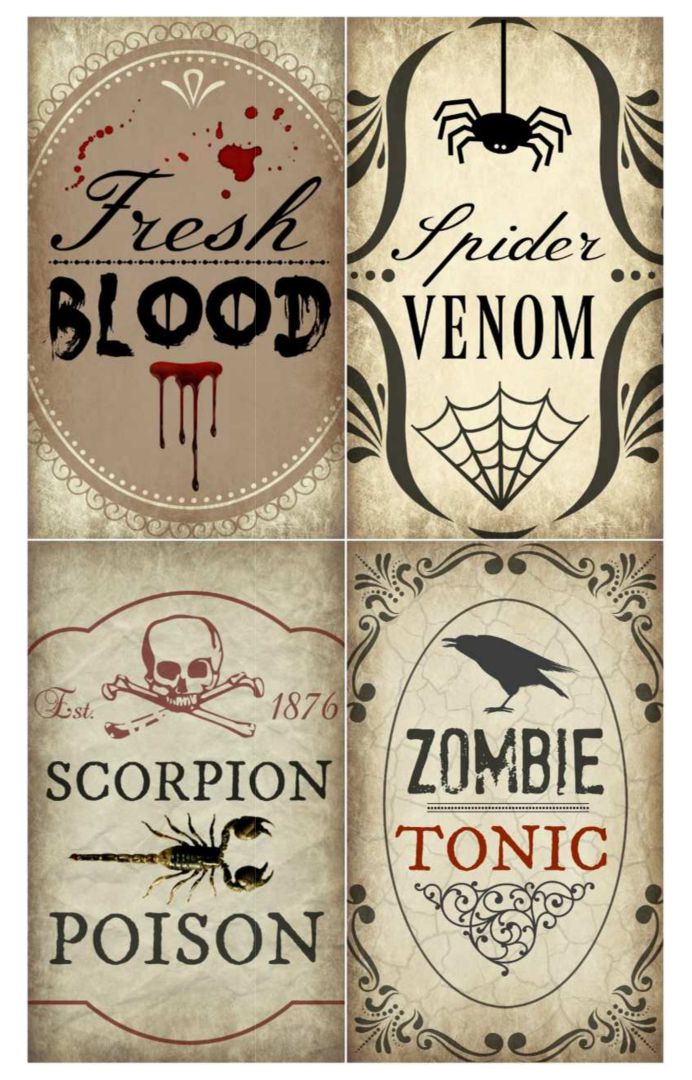Free Printable Potion Labels
