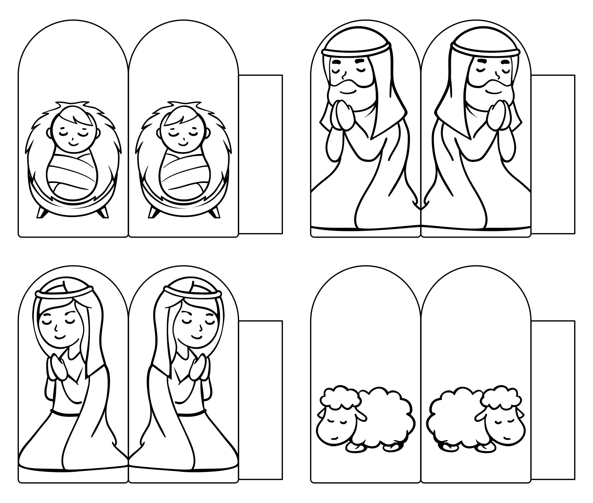 Bible Finger Puppets Coloring Page