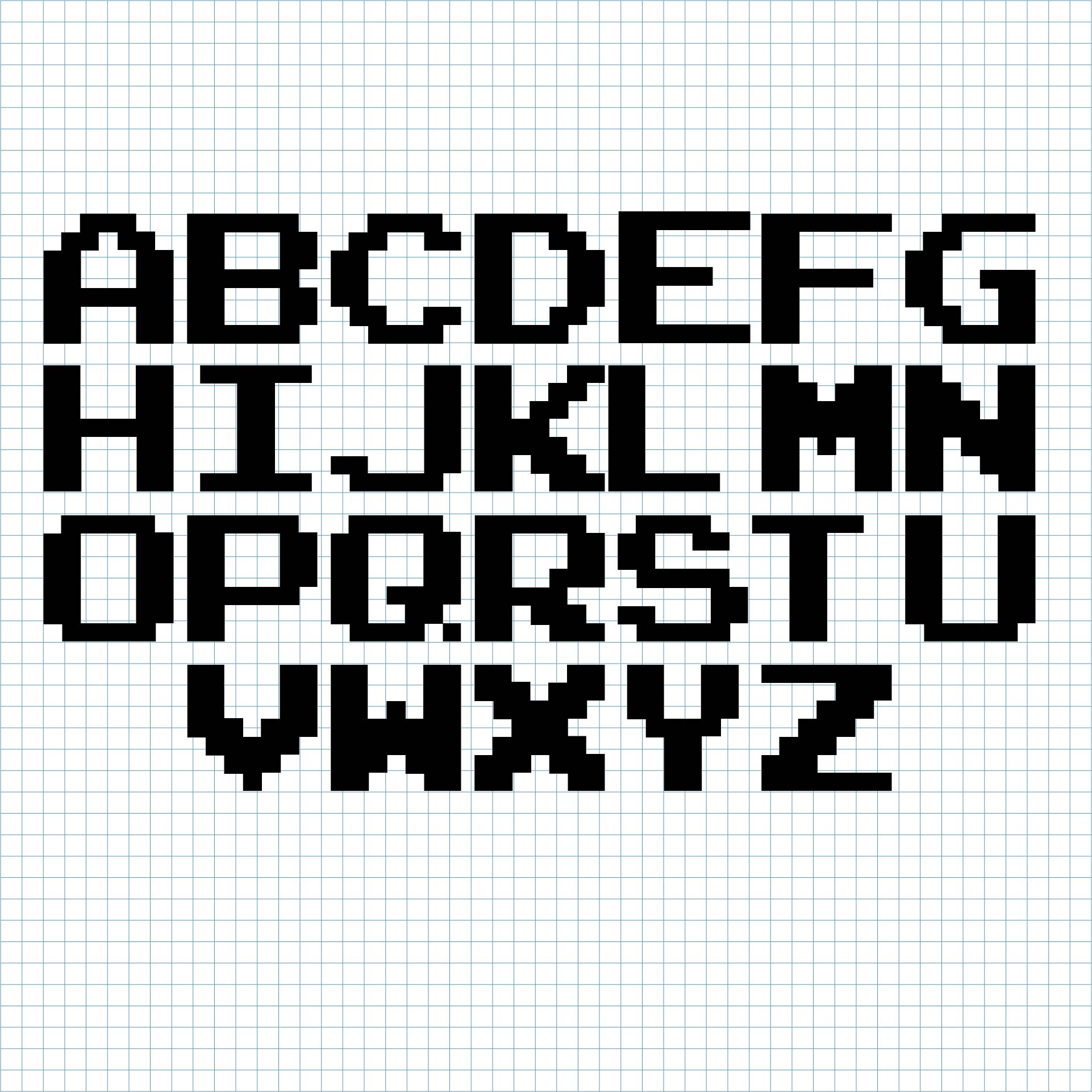 Cross Stitch Pattern Alphabet Letters