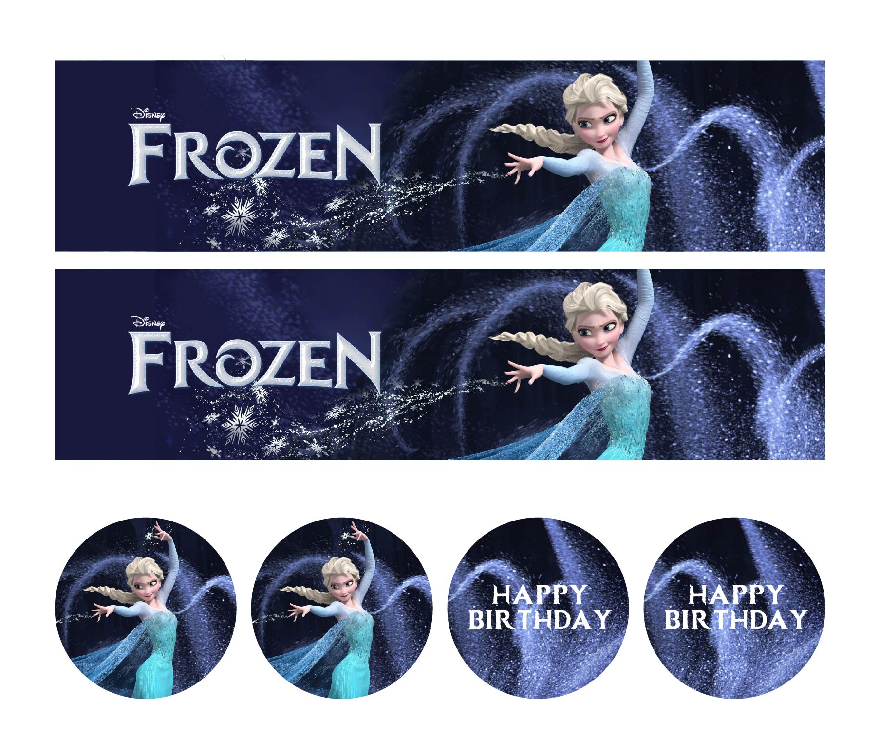 Disney Frozen Water Bottle Labels