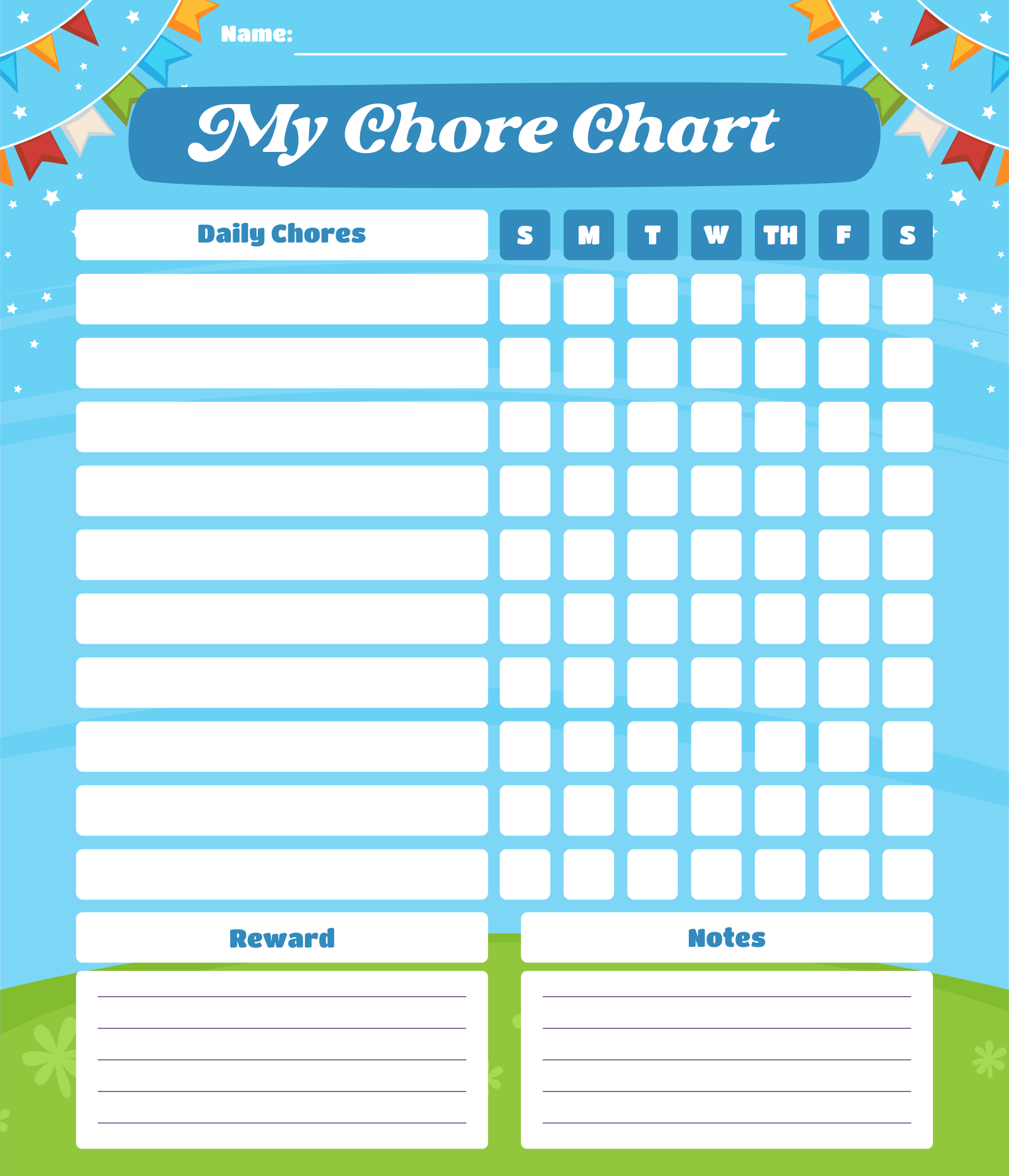 Printable Kids Chore Charts